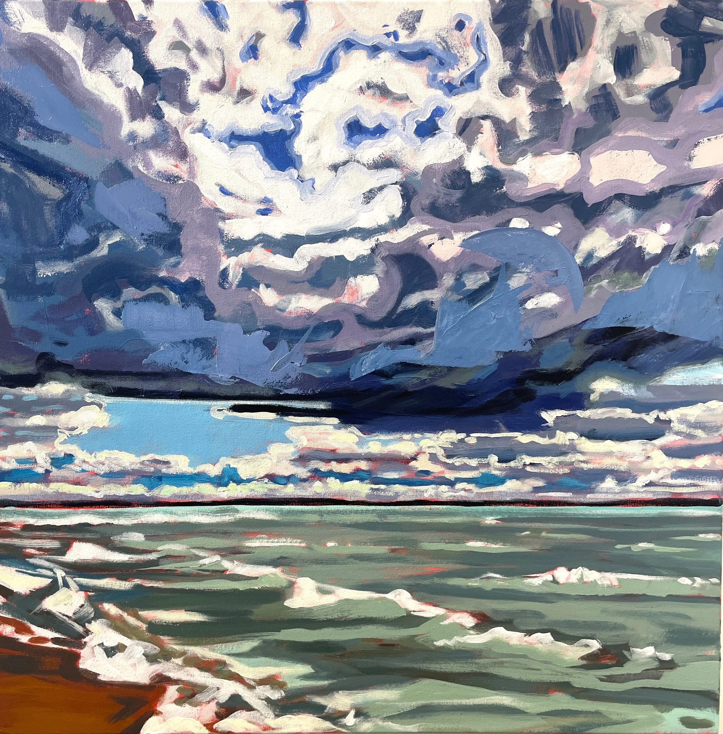 SECOND SUMMER-30x30x1.5, acrylic on canvas, SOLD