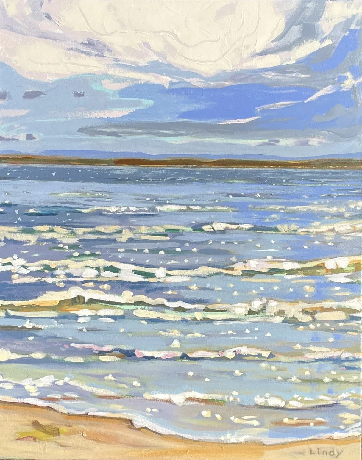 GOLDEN MORNING - 30X24X1.5, Acrylic on canvas, $950