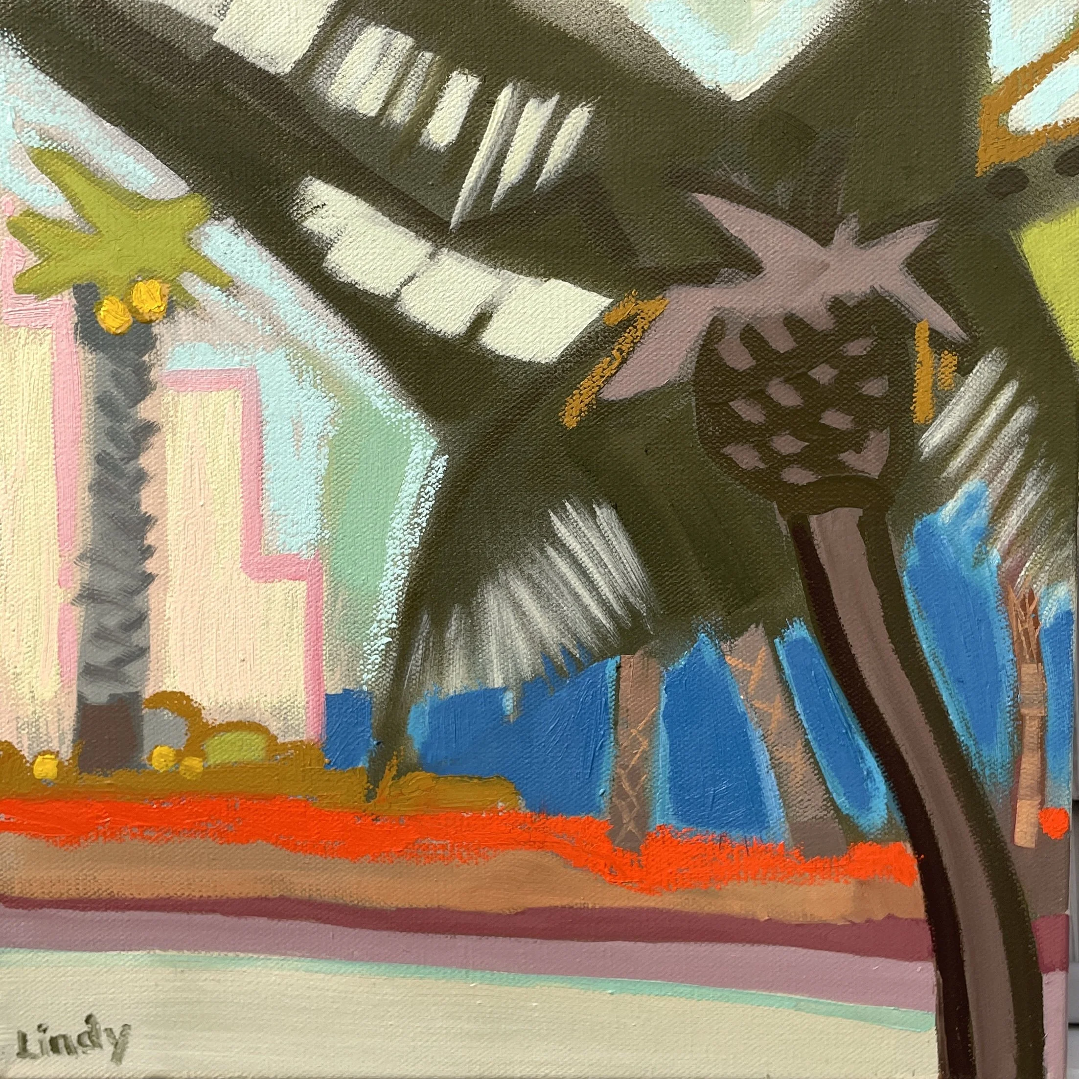 MOON PALM- 12x12x1.5, acrylic/oil on canvas, $281.