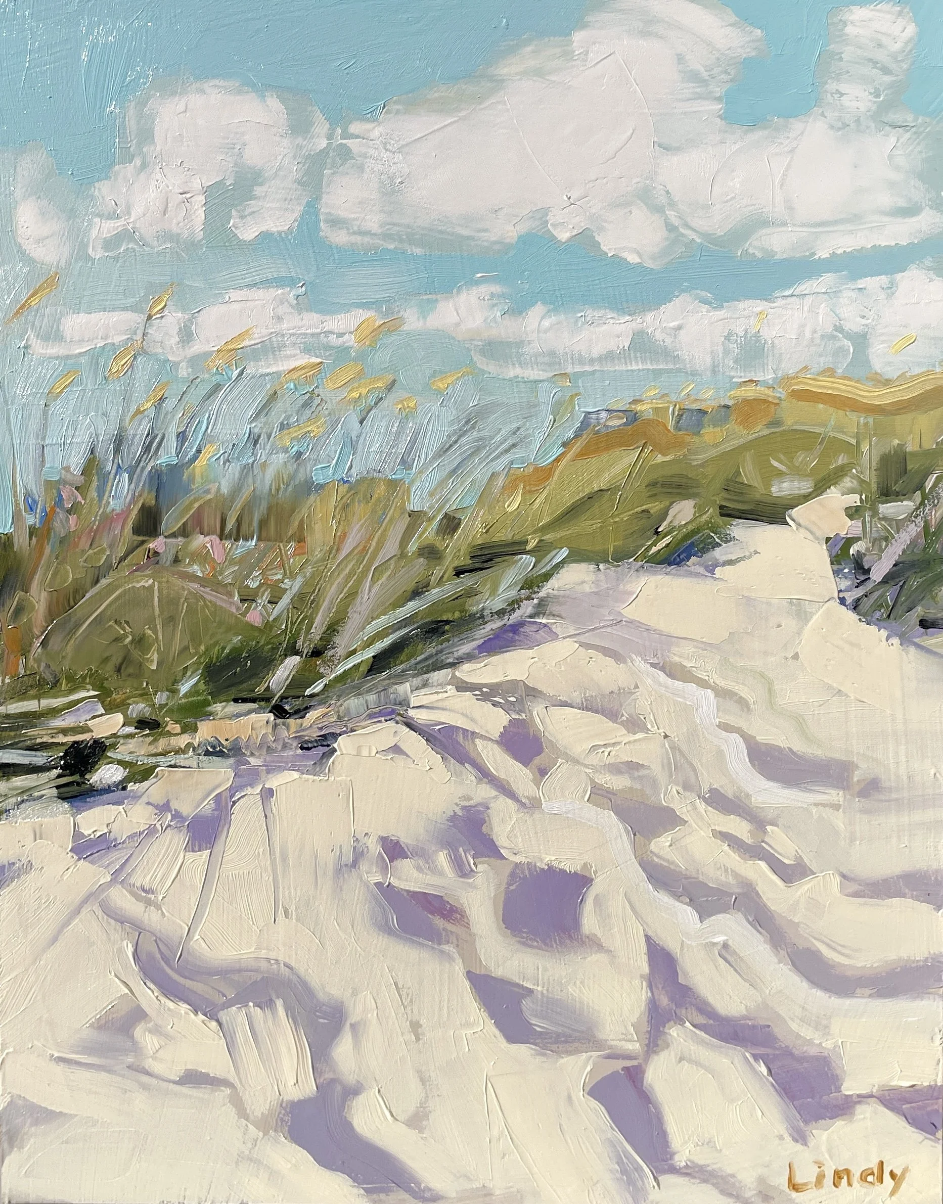 ZIG ZAG DUNE- 14x11, oil on aluminum panel, SOLD