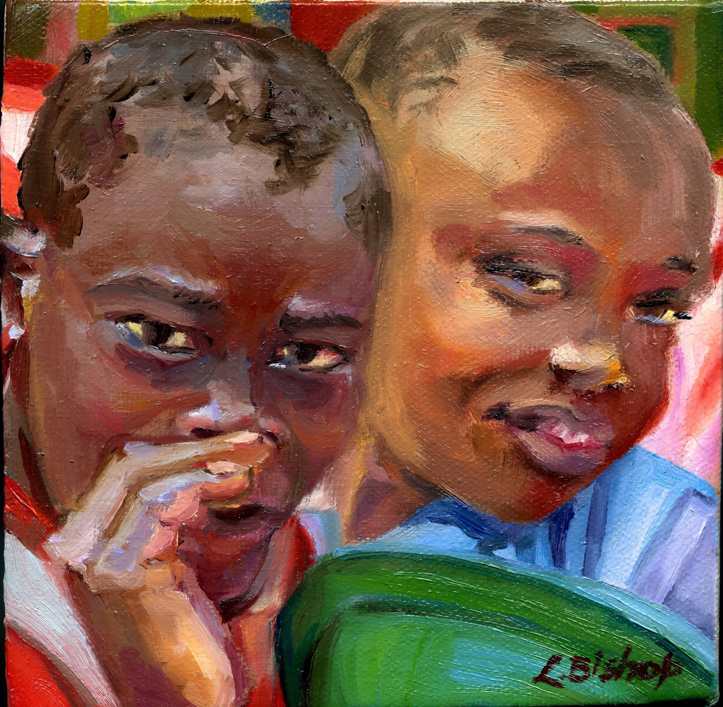 TIME TO EAT- 6"x6"x1.5", oil on canvas, SOLD