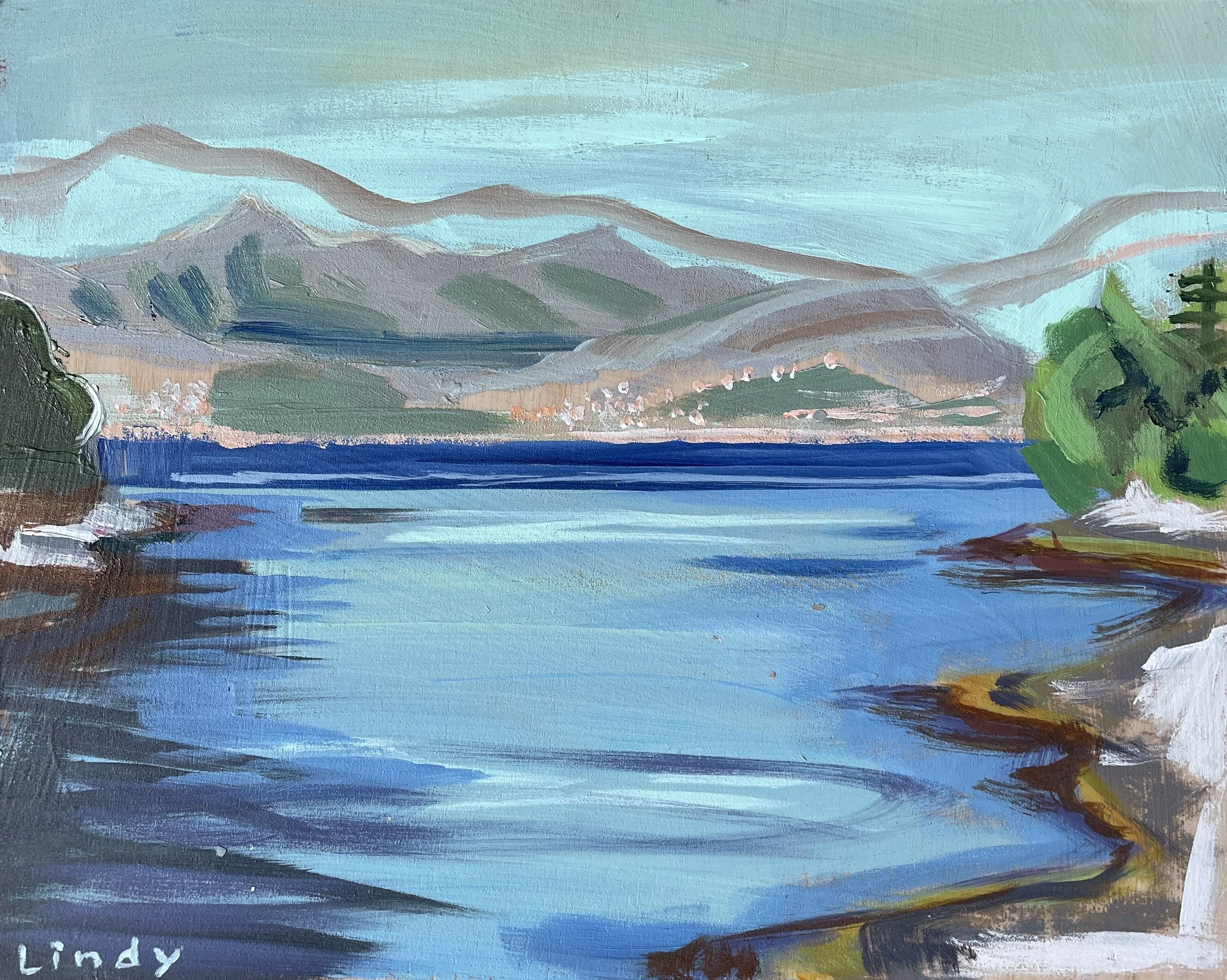 BOBOVIŠĆA NA MORU HARBOR - 8x10, acrylic on gesso board, $225.