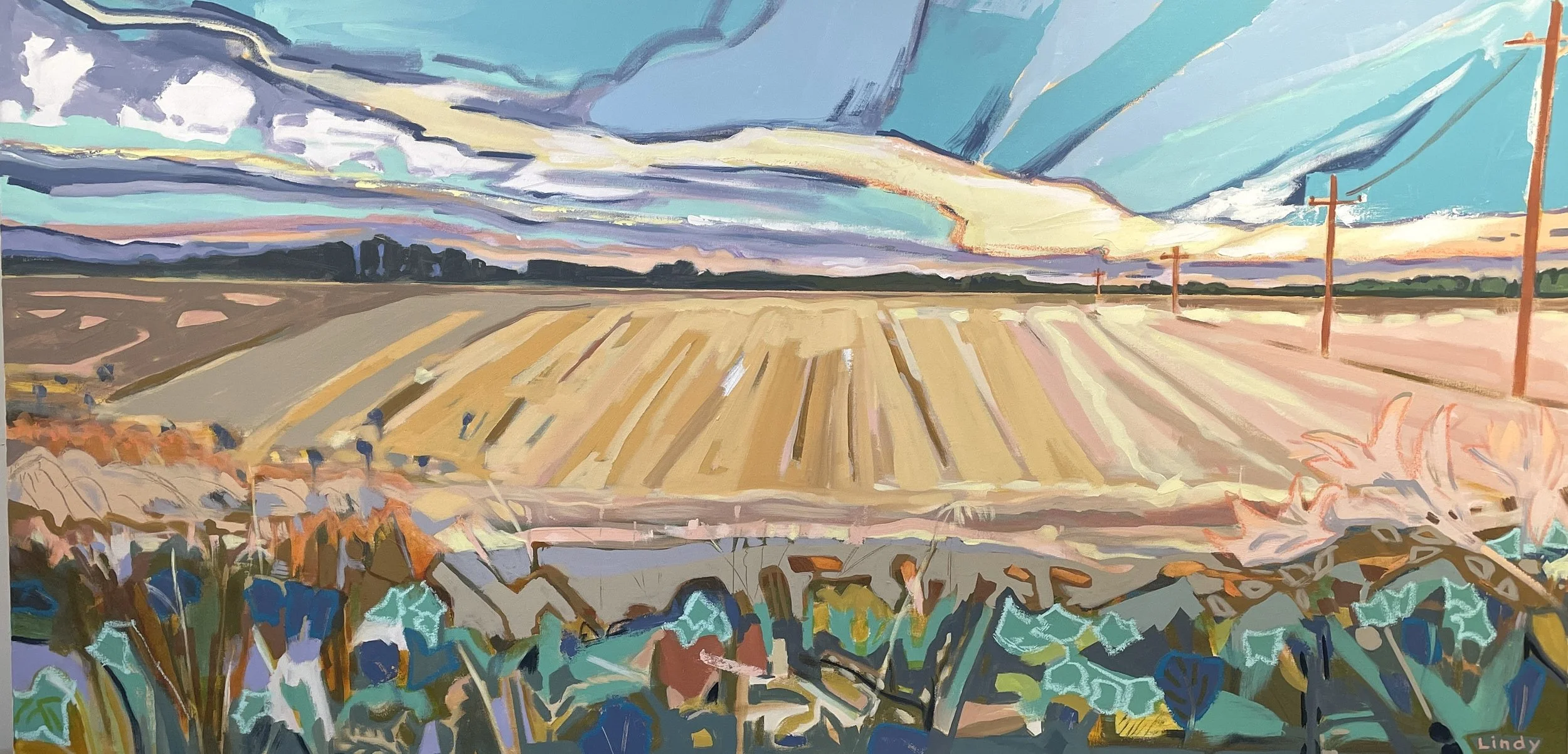 TODAY'S THE DAY- 36x72x1.25, Acrylic on Canvas