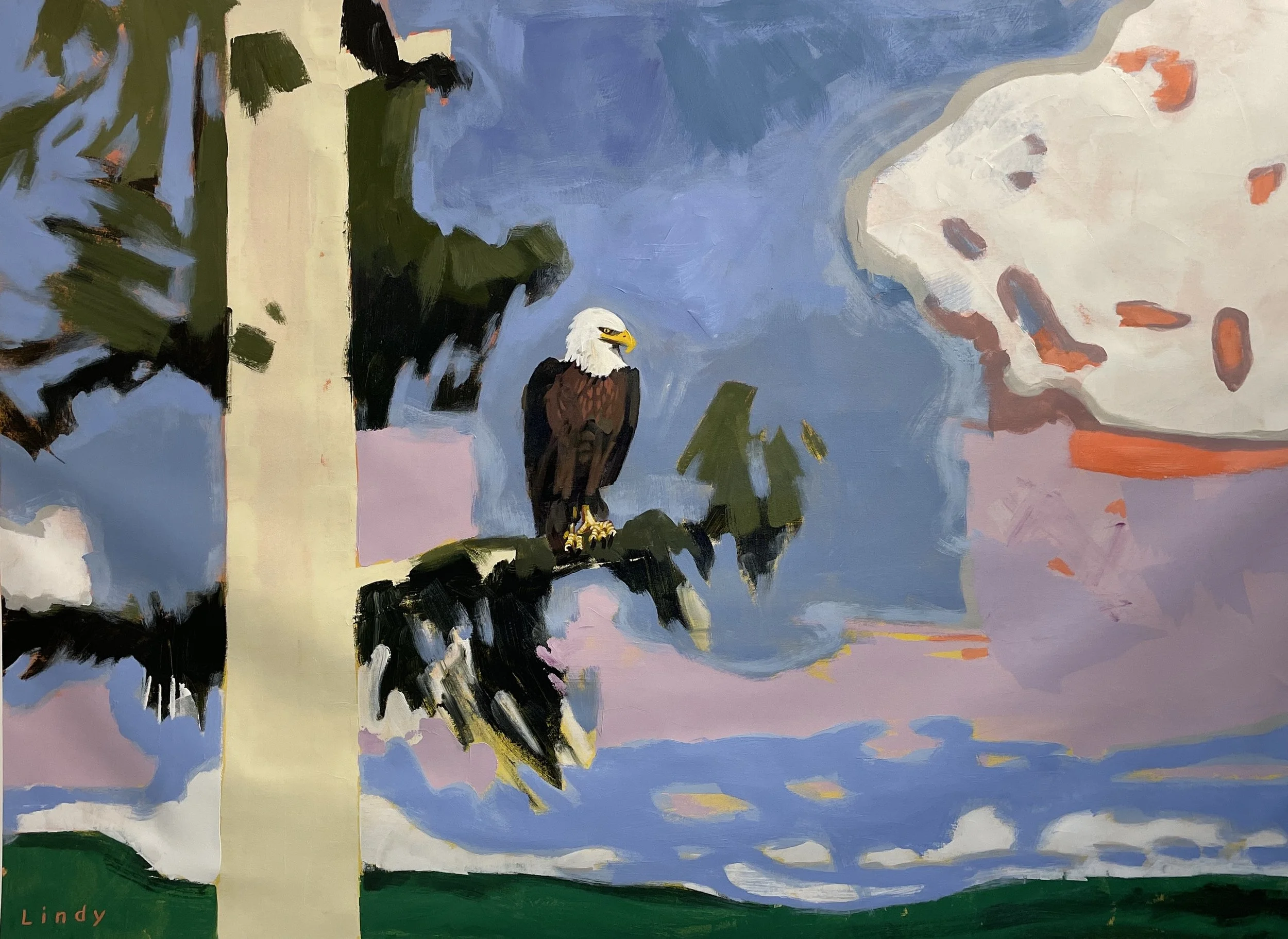 EAGLE'S VIEW - 41x57, acrylic on canvas, $3,200.