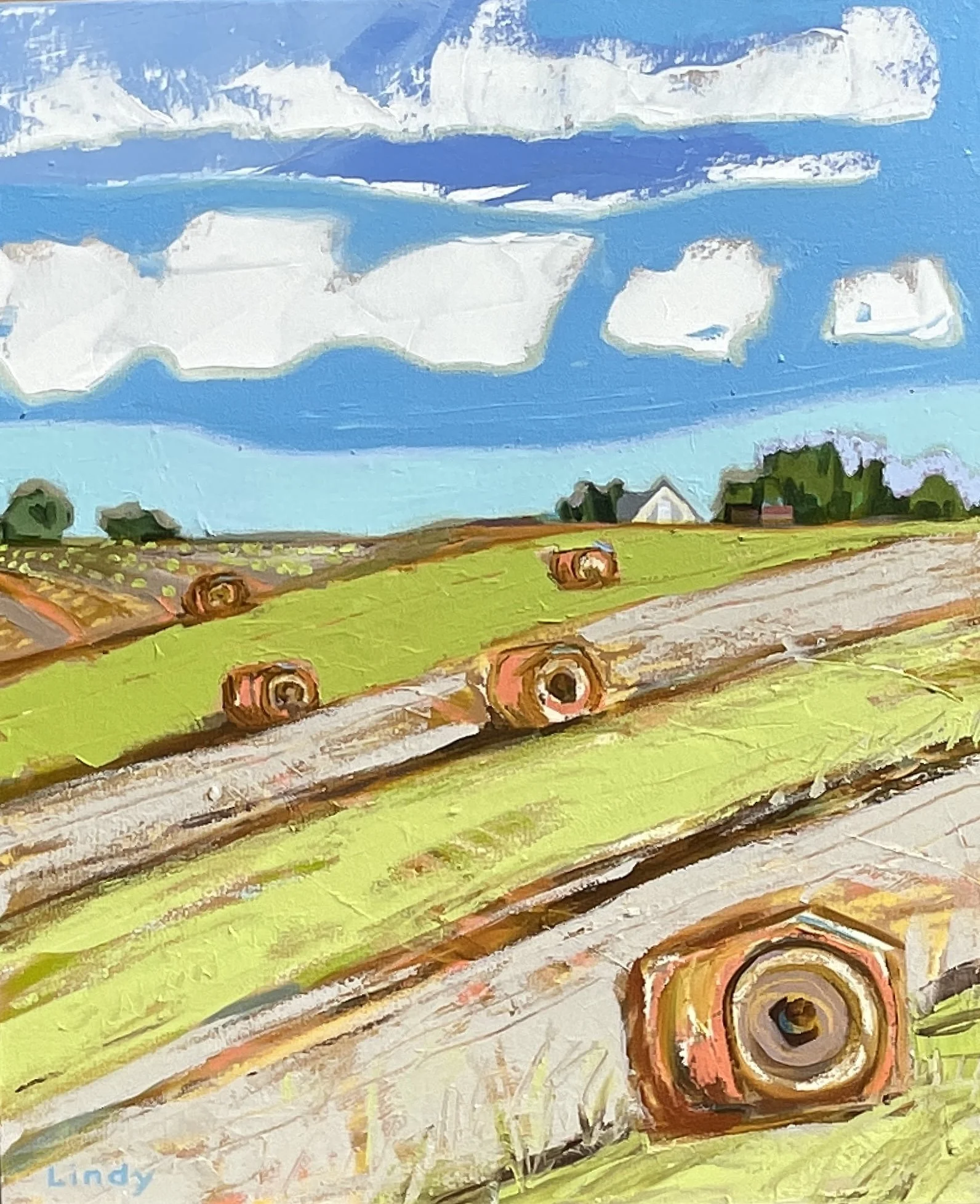 BALE - 30X20X1.5, acrylic on canvas, $925.