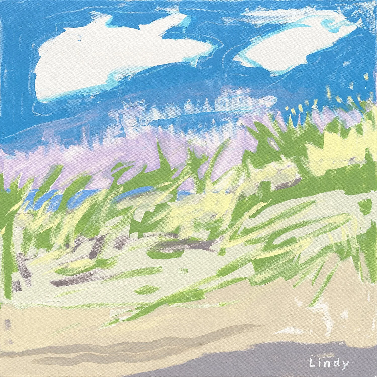 DUNE FEELS 1 - 36x36x1.5, acrylic, $2100.