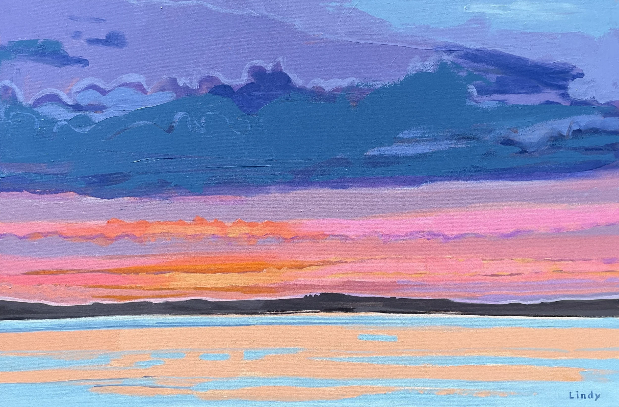 OUR NEW ADDRESS- 24X36X1.5, Acrylic on canvas, $1,200.
