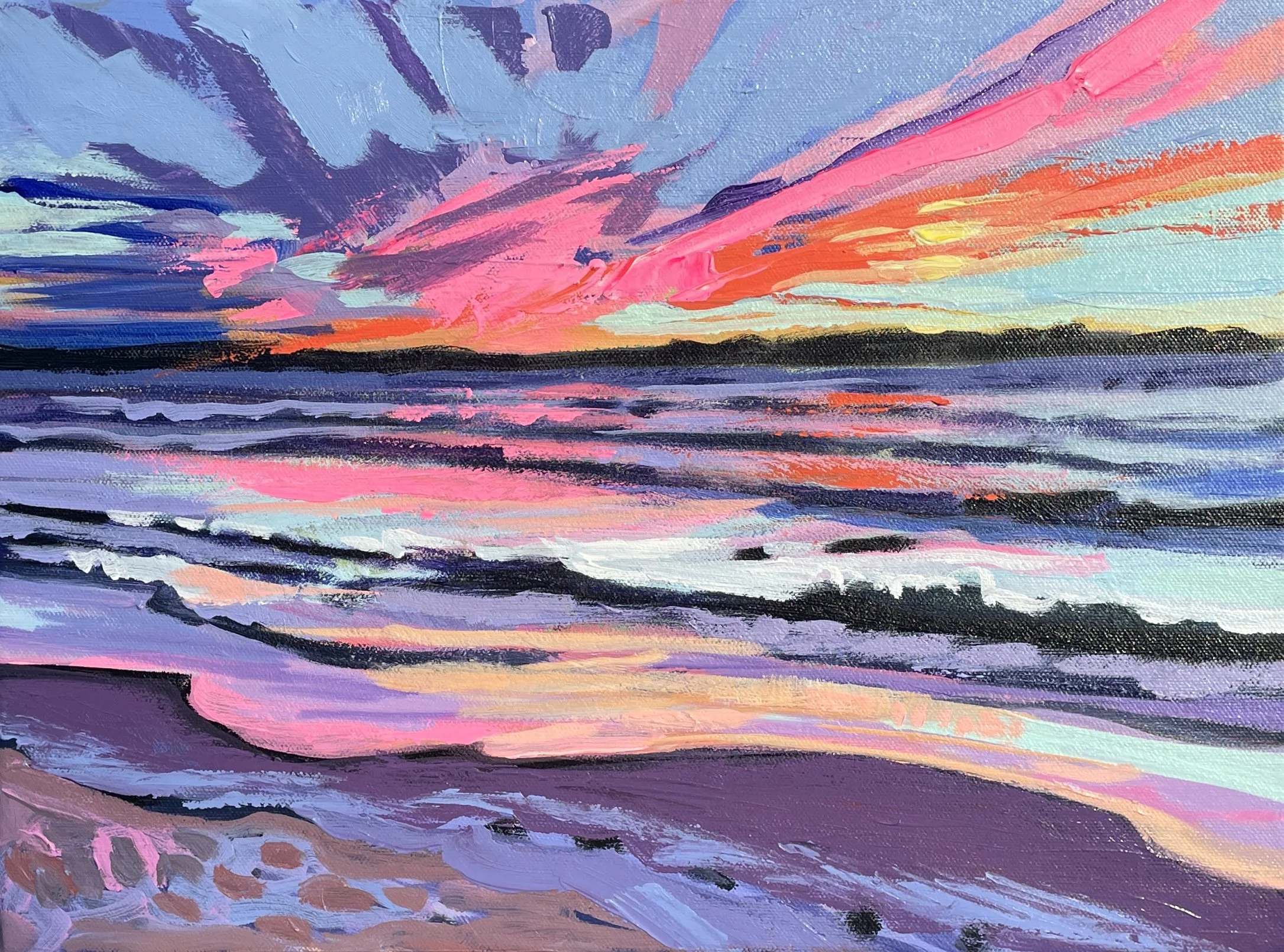 THE WOW - 12x16x1.25, acrylic on canvas, $400.