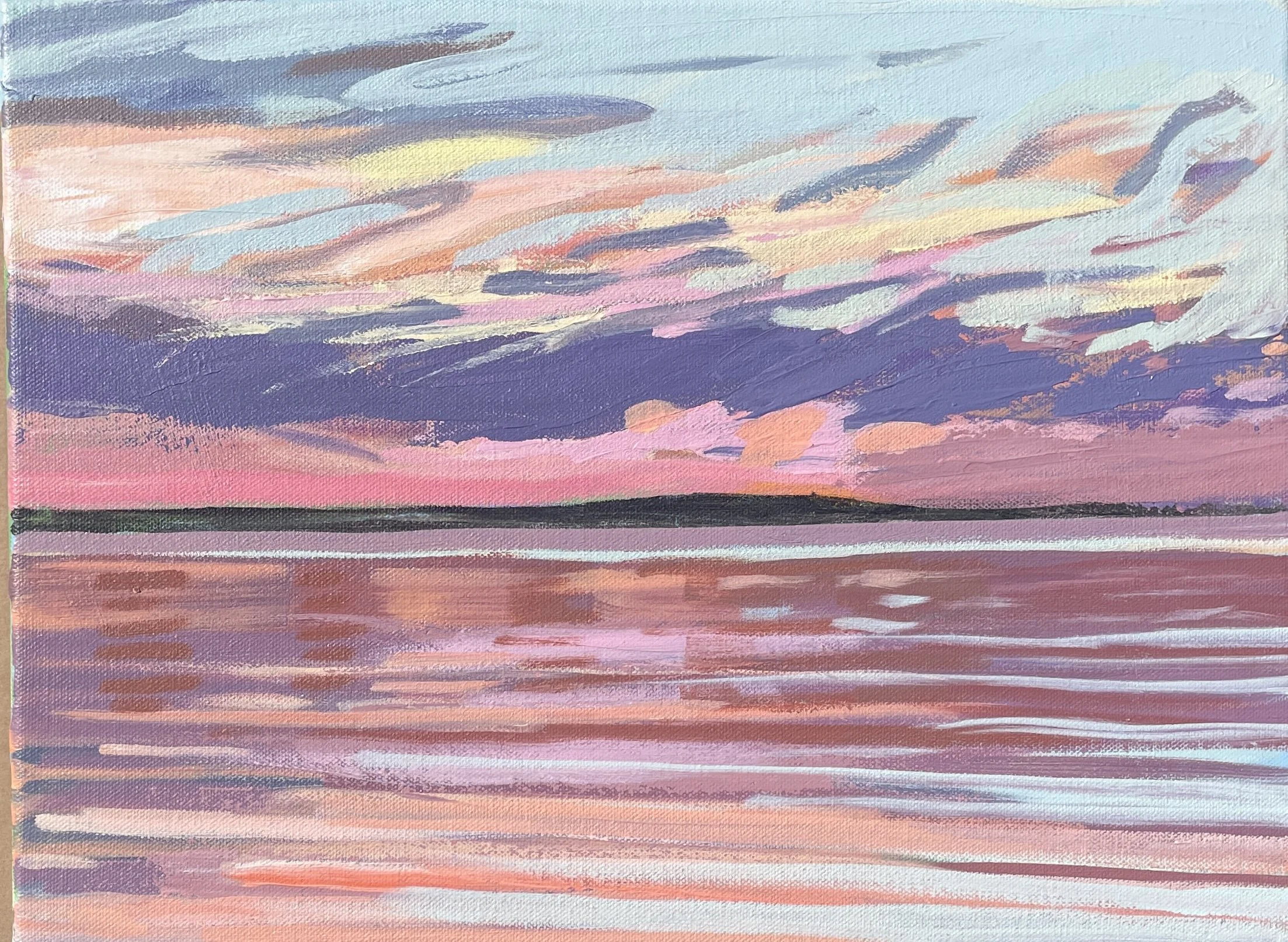 TWIST AND SHOUT - 12X!6X1.25, acrylic on canvas, $400.