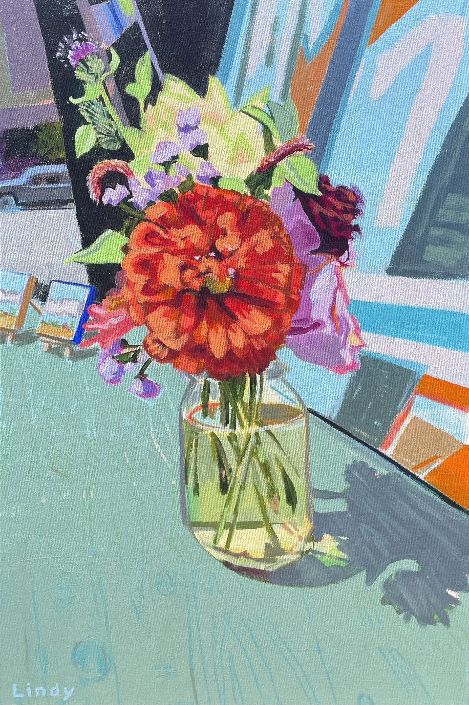 River and Main, 36X24X1.5, acrylic on canvas, SOLD