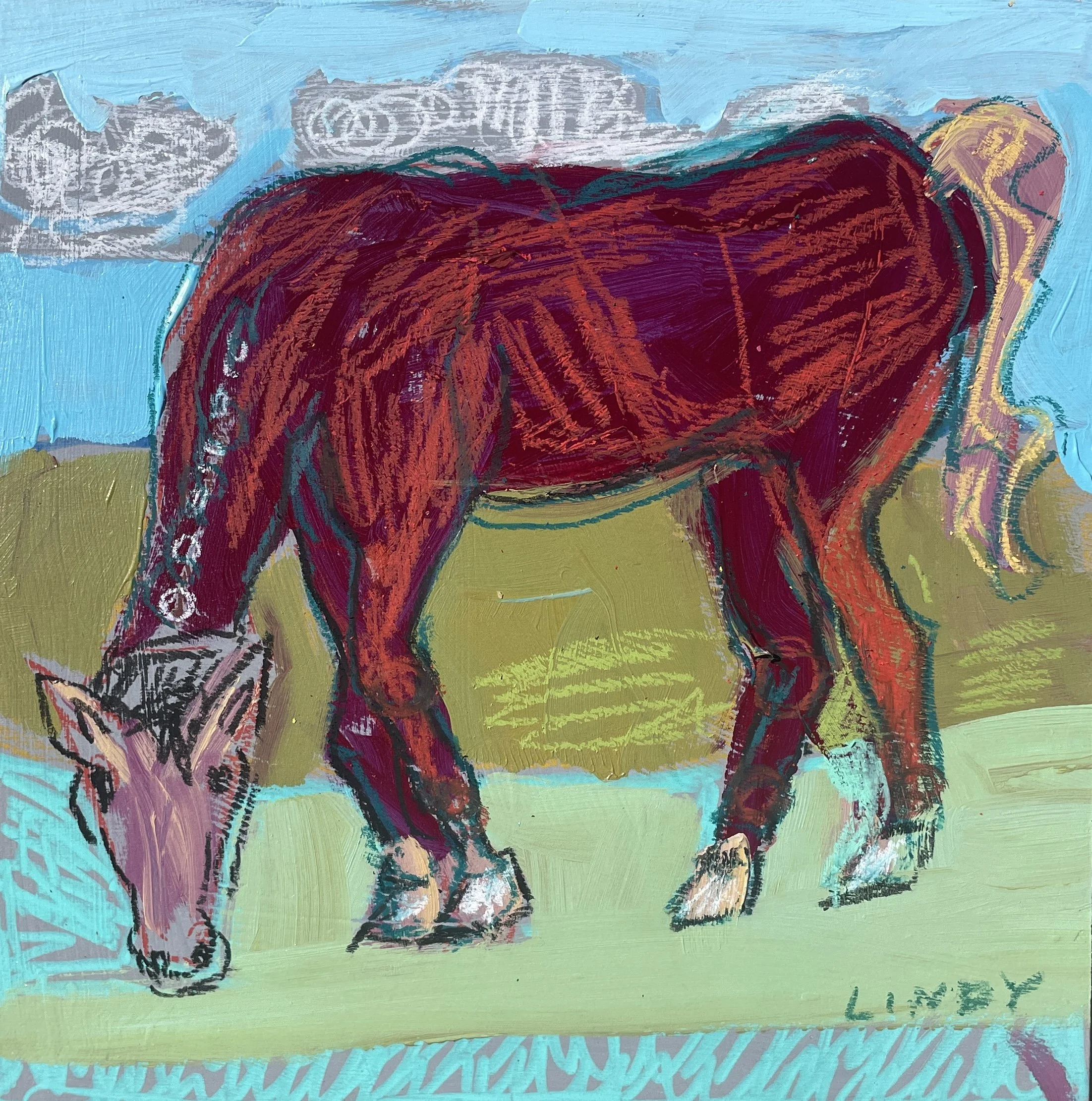 Sonny - 8X8X1, acrylic on birchbox, $200. 