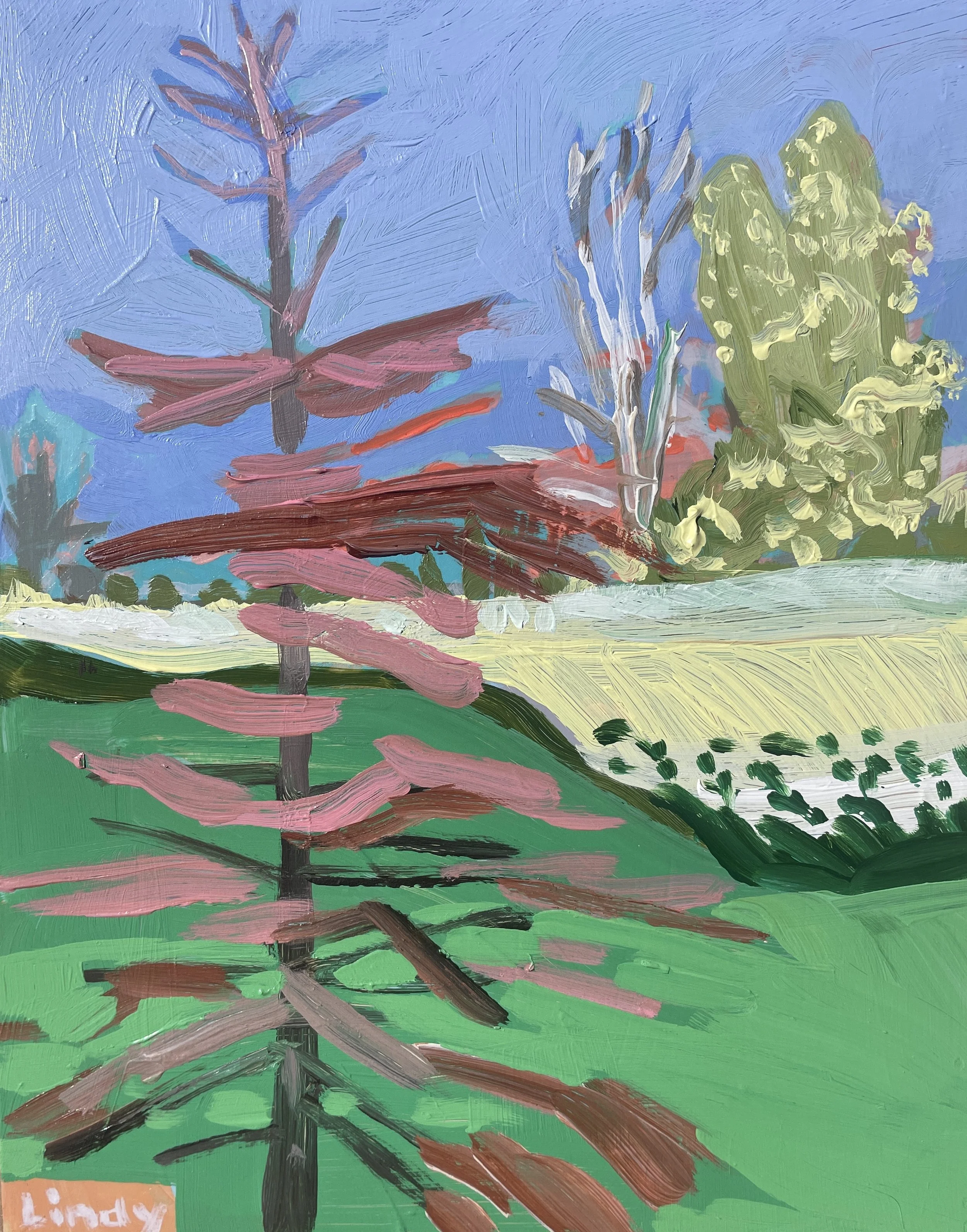 Morning After Rain - 10X8X3/4", acrylic on birchbox - $275. 