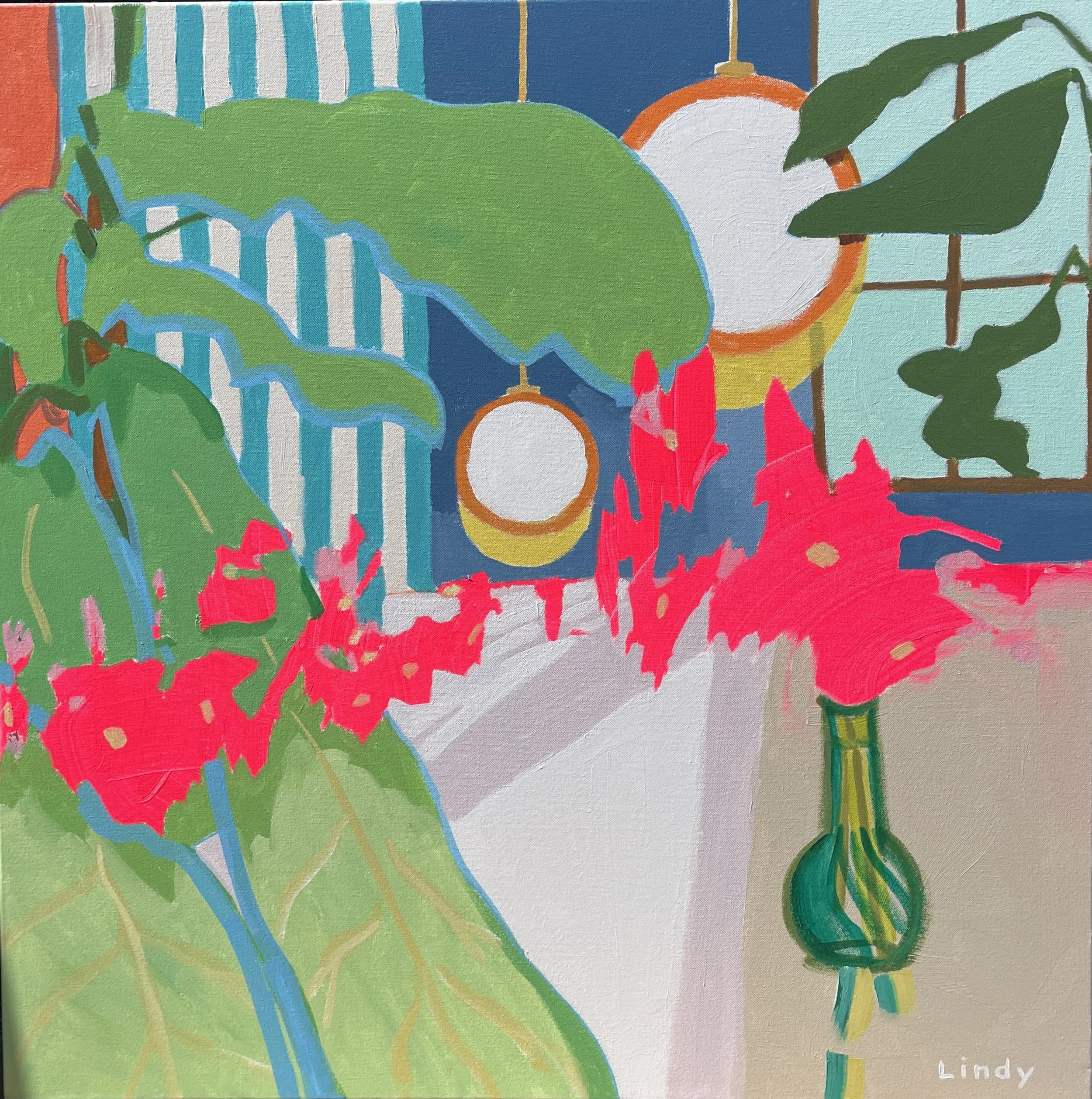 THE BRIGHT SIDE 2- 36x36x1.5, acrylic on canvas, $2,100.