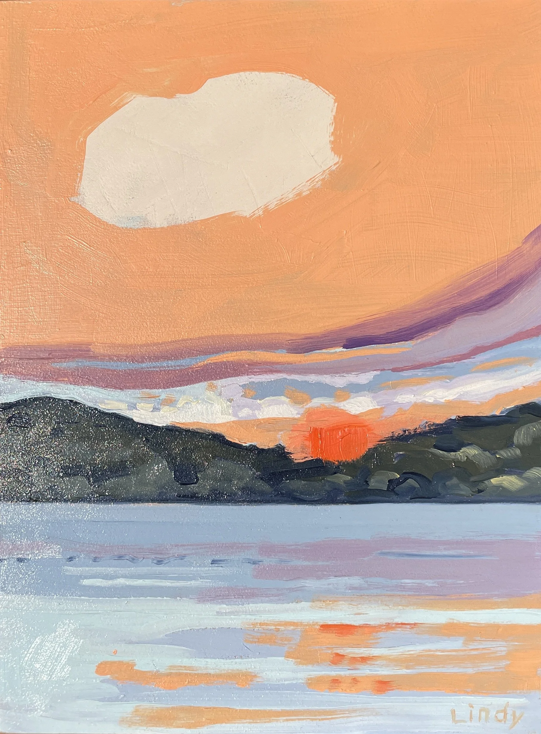 LETS GO SAILING- 9x12x1.5, oil on Birchbox, $300.