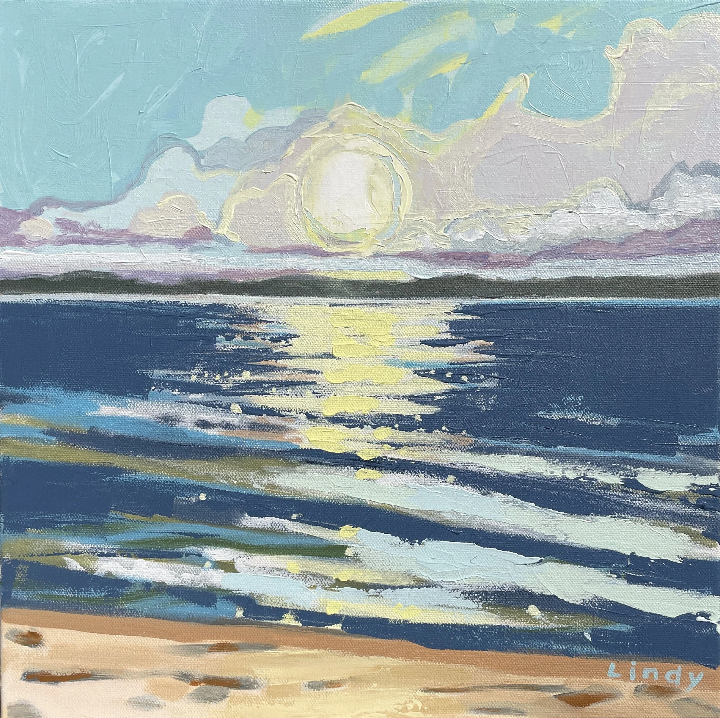 Summer Stretch 2 - 12x12, acrylic on canvas, $325.