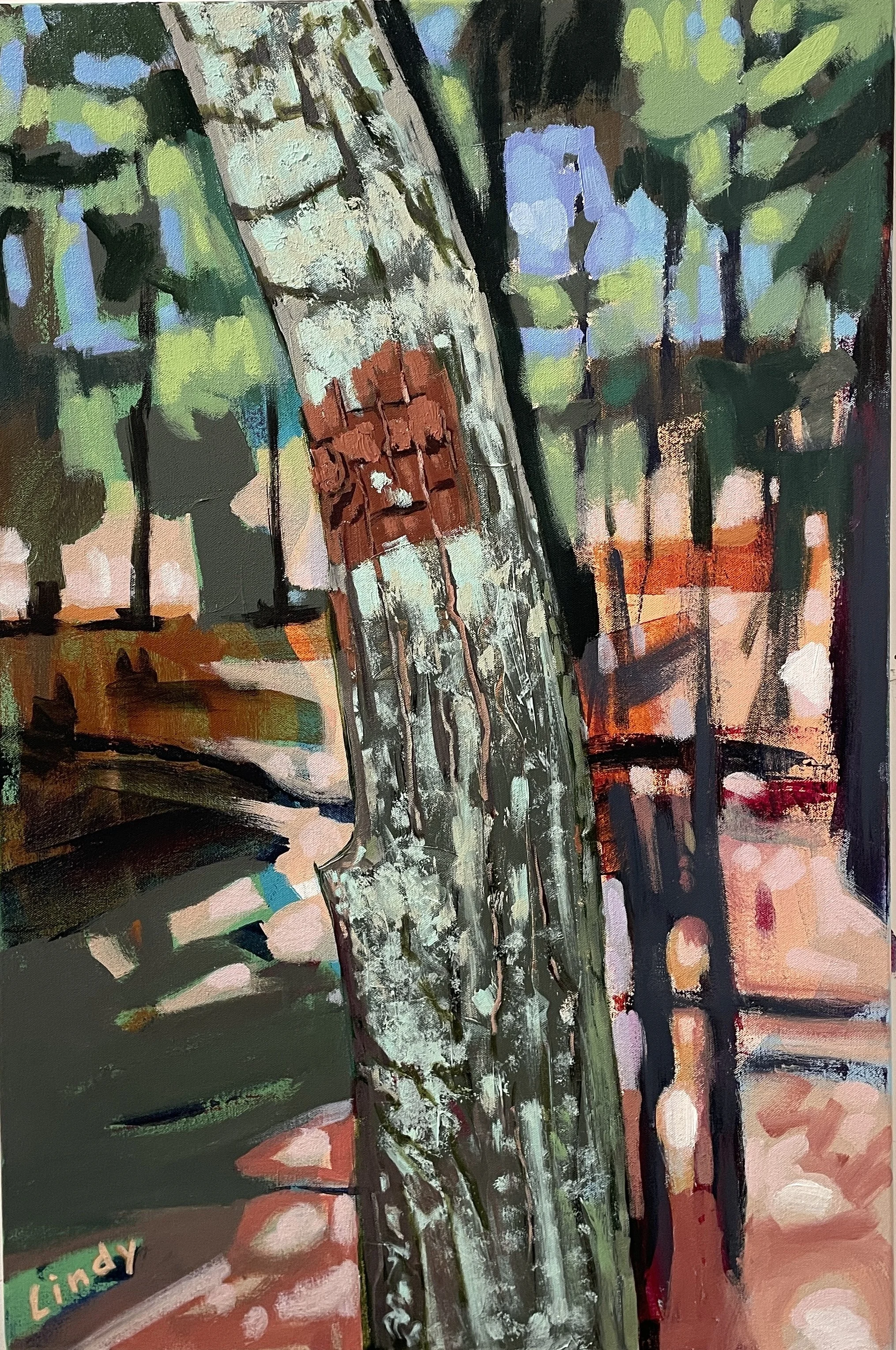This Way - 36X24X1.5, acrylic on canvas, $1,200.