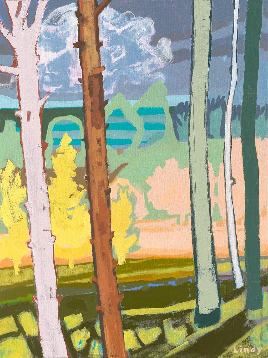 Boogy Wonderland - 40X30X1.25, acrylic on canvas, $2,000. 