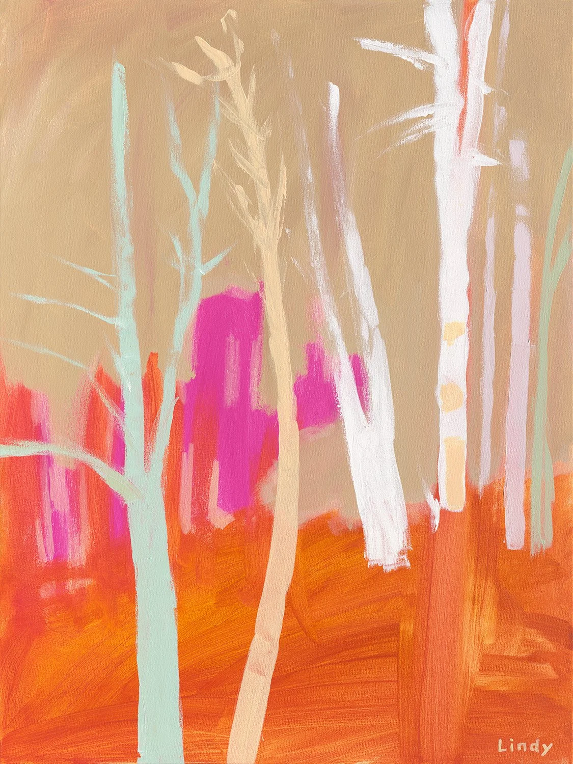 Woods, Meet Dune - 40X30, acrylic on canvas, $2,000. 