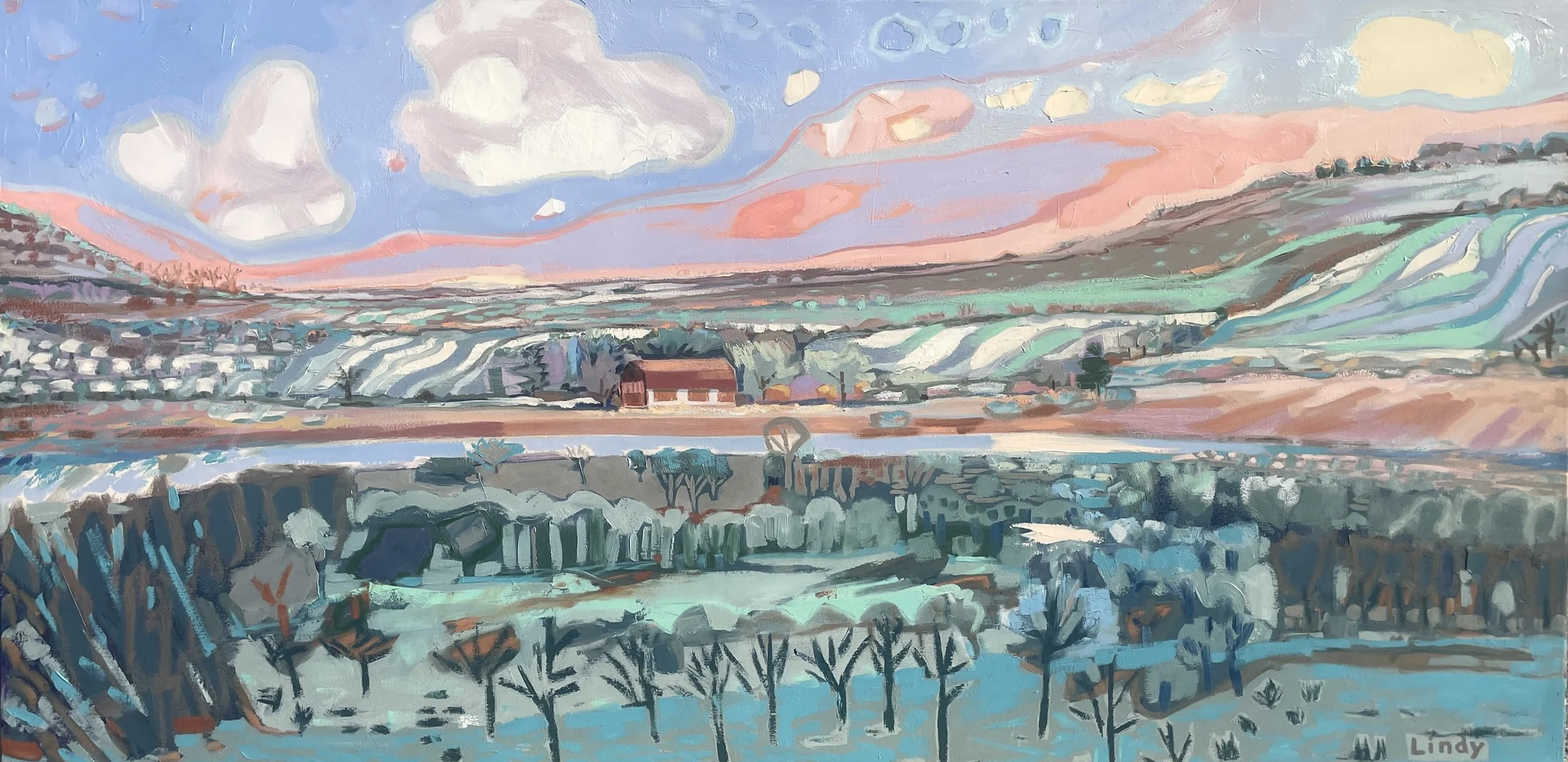 DAY ONE- 36x72x1.25, oil on canvas, $3,500.