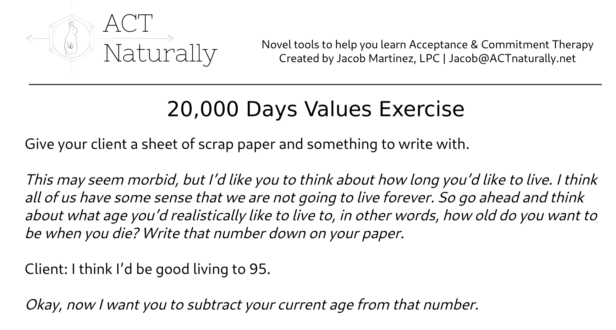 Downloadable ACT Worksheets ACT Naturally