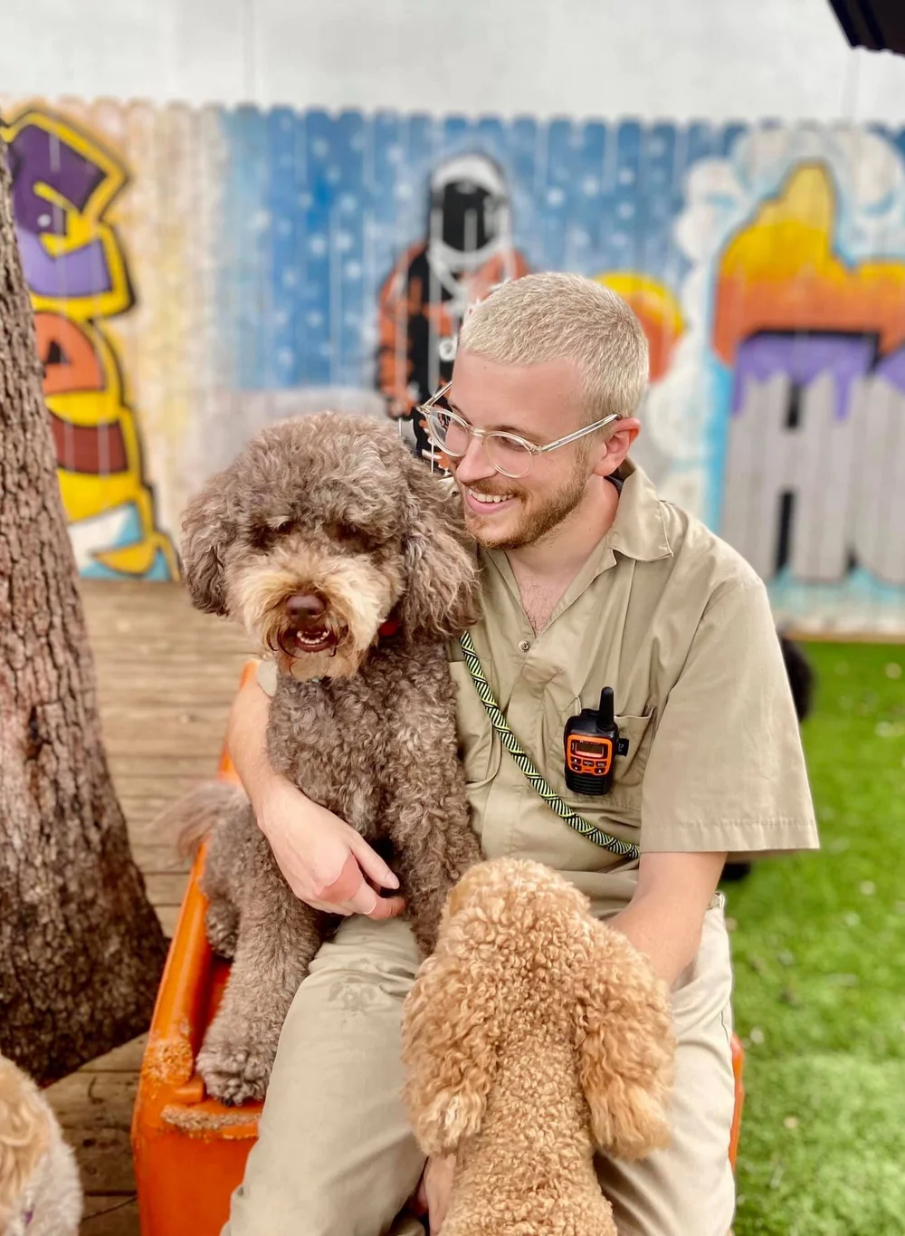 Wag'n World dog handler with a dog