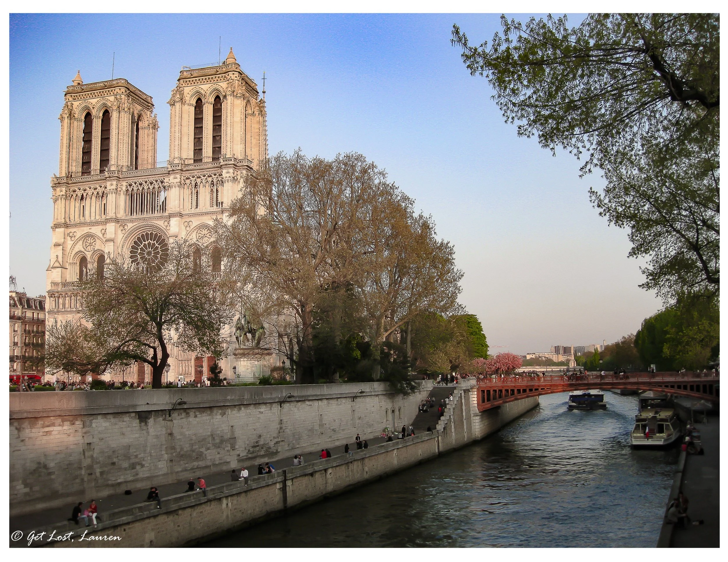 The Notre Dame Cathedral on the Ile de la Cite.