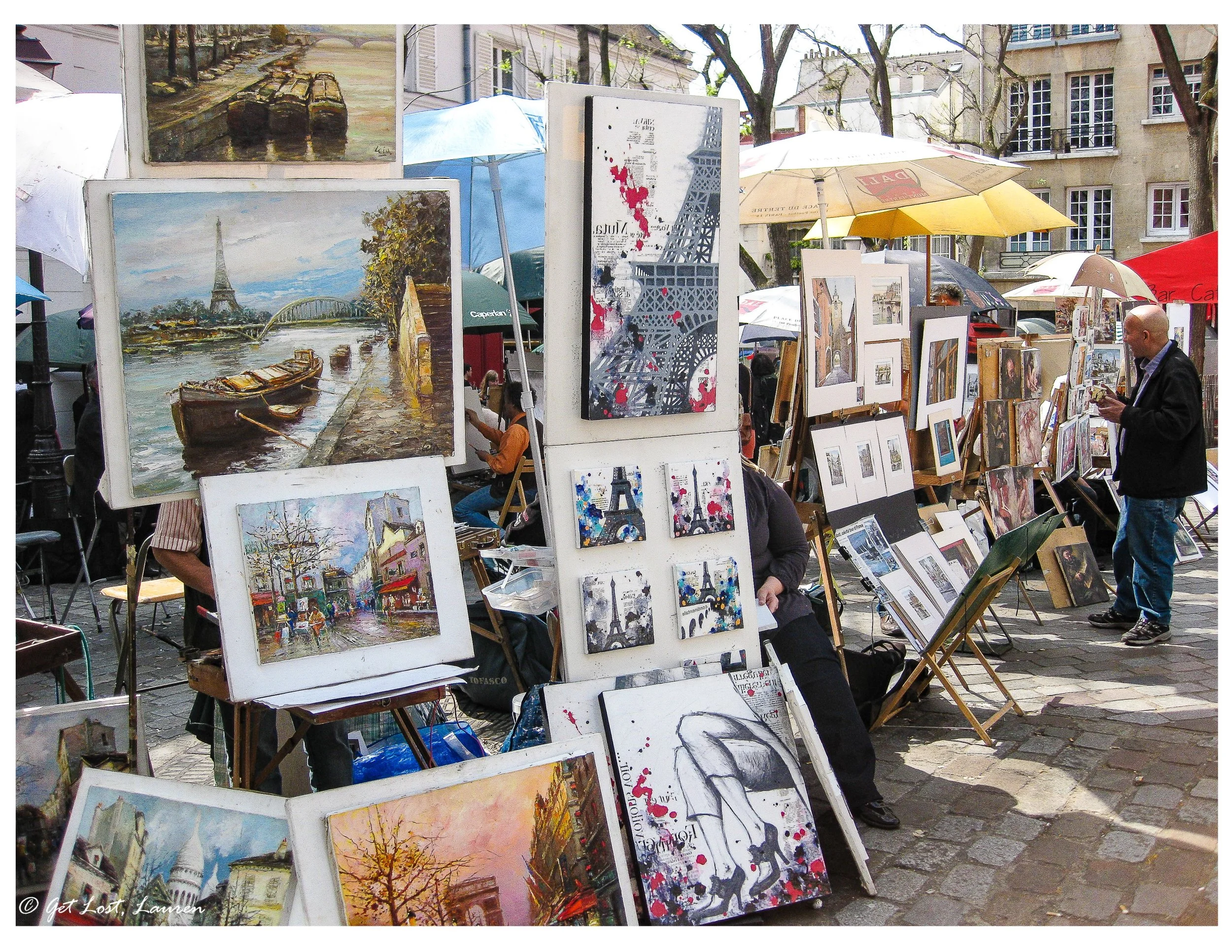 Place du Tertre, home to many artists hoping to sell you a painting or two.