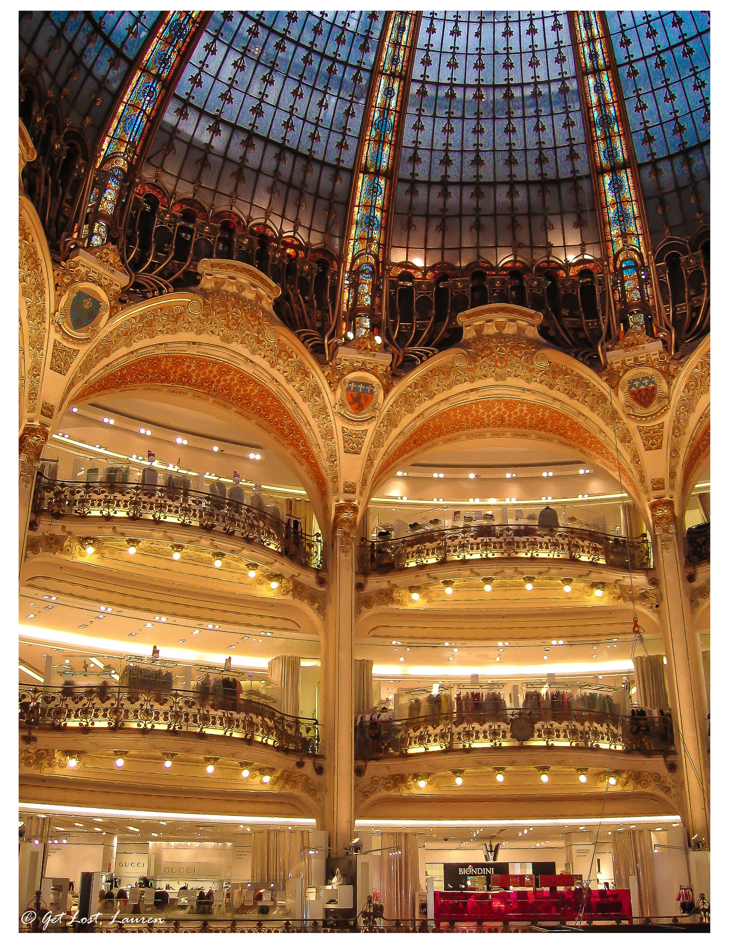 Even if you aren't a shopper, the dome in Galeries Lafayette is worth a look.