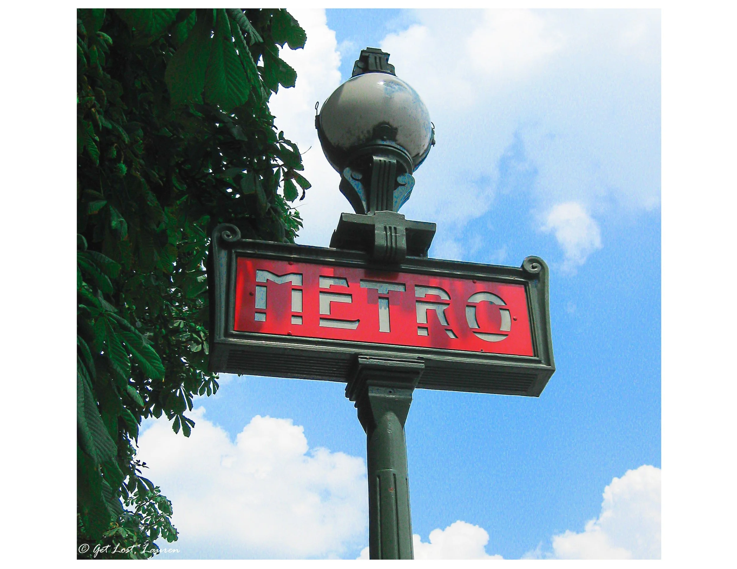 One of the many Metro signs around Paris.