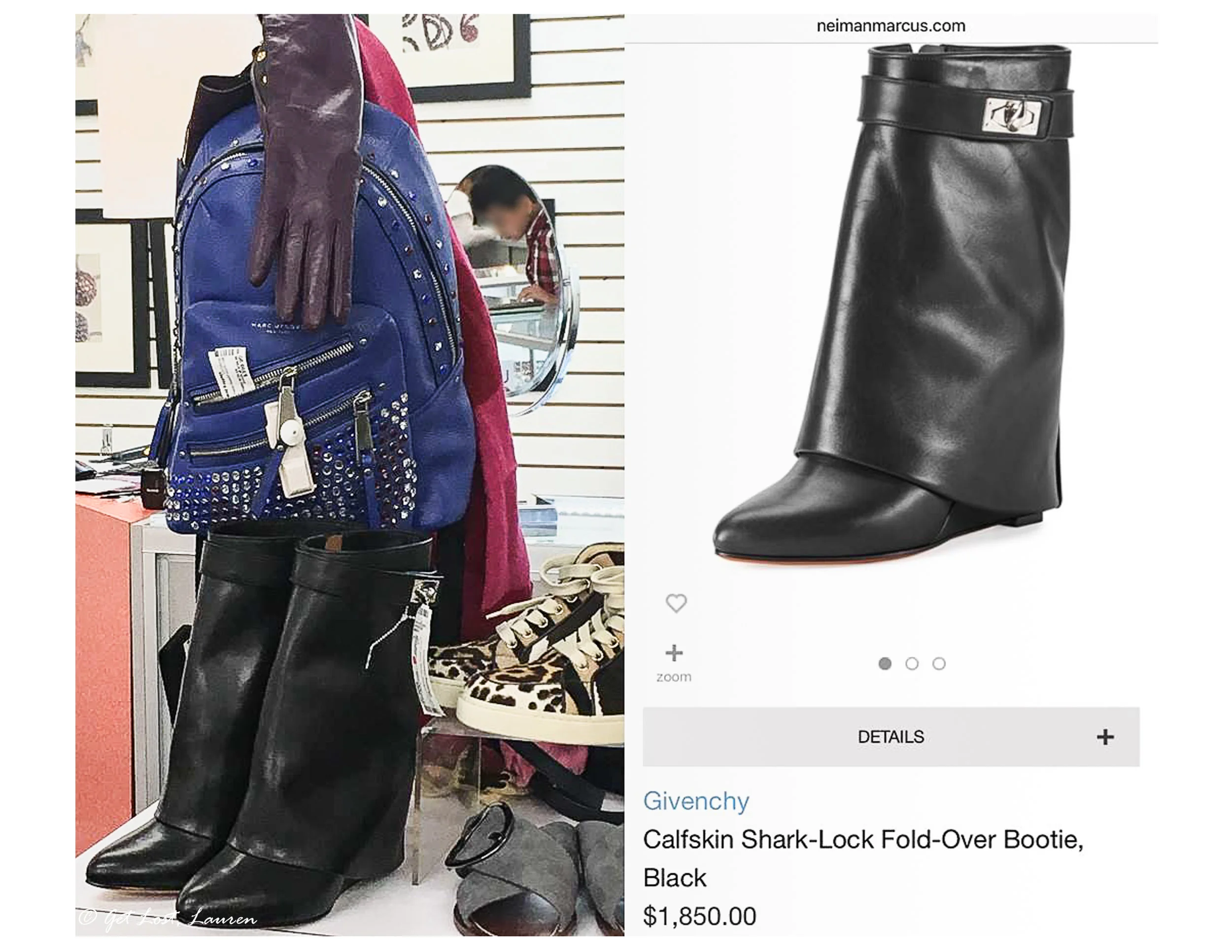 Most of the high-end items are behind the jewelry counter. The Givenchy boots were $900 compared to $1850 at Neiman's.