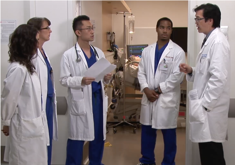 Screen shot of mistreatment trigger video utilized in the Mistreatment Program for the Surgical Core Clerkship at Stanford