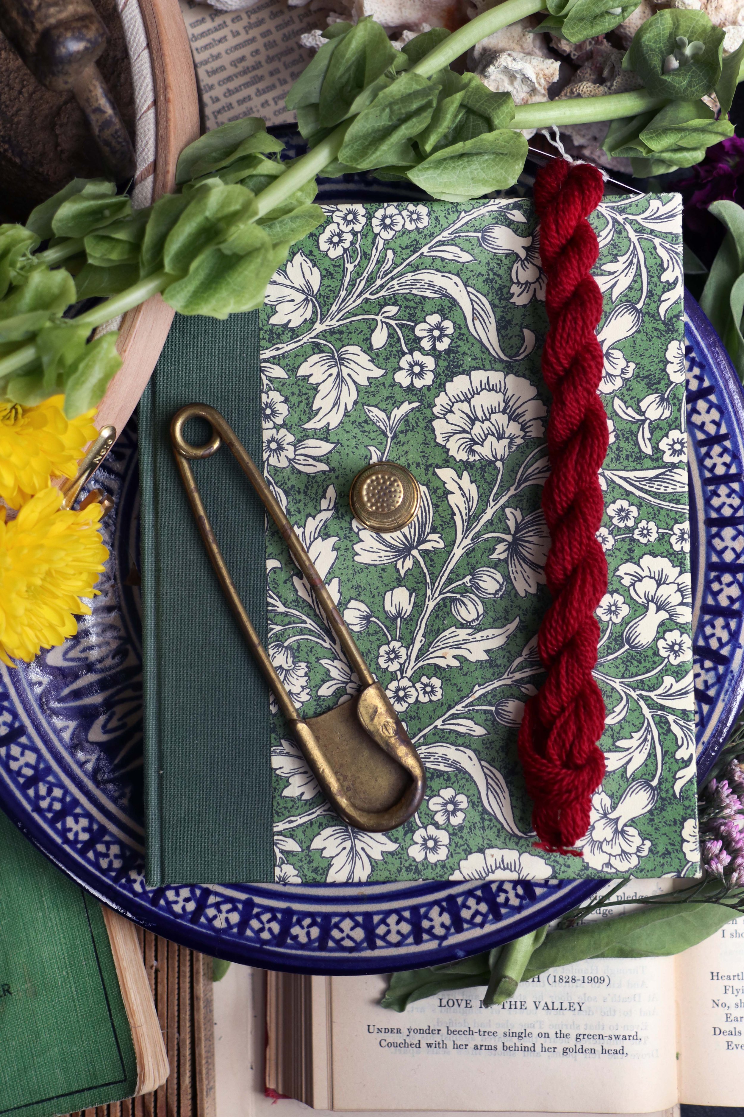 'WINTER BERRY' Naturally Dyed Wool Embroidery Floss Single