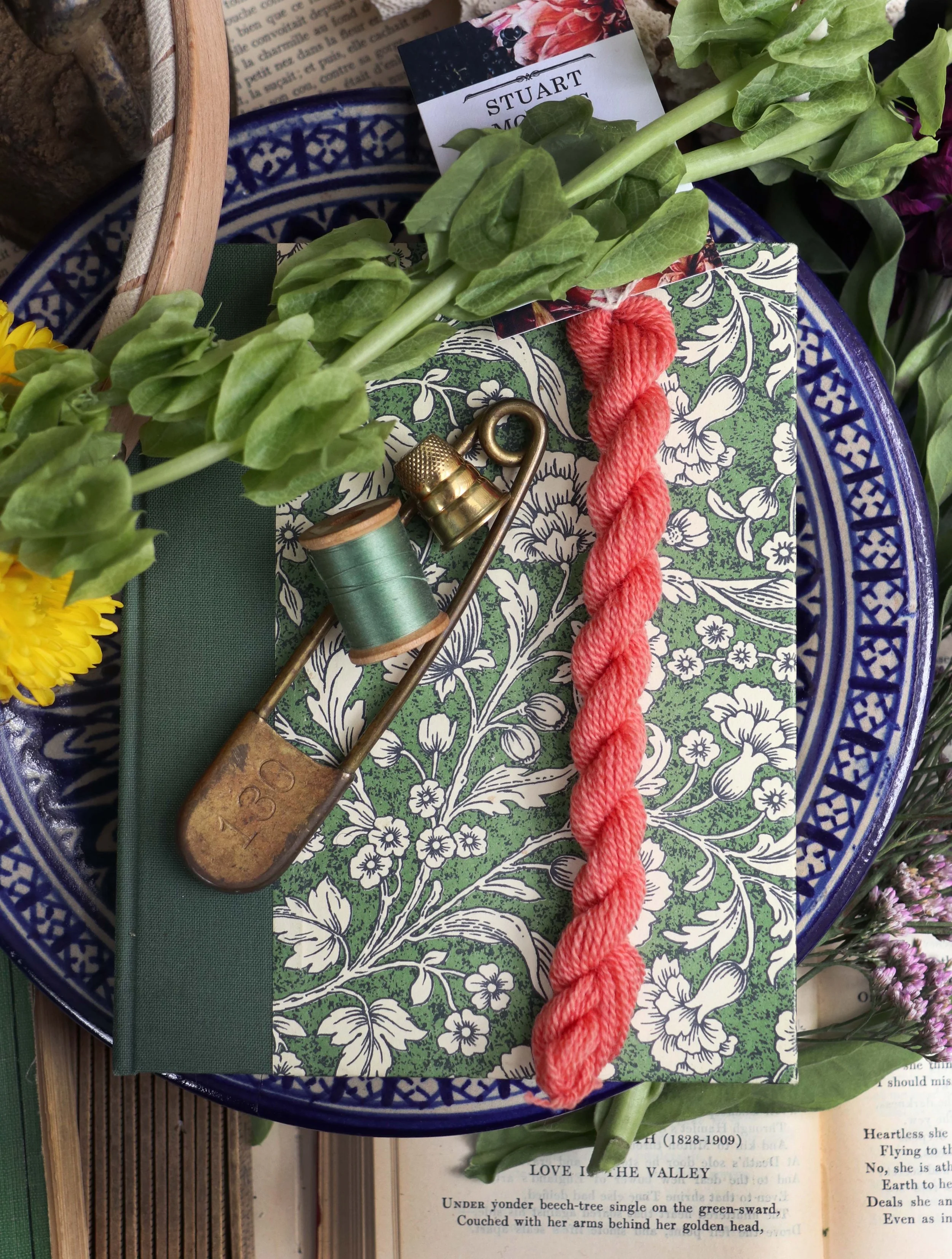 'SALMON' Naturally Dyed Wool Embroidery Floss Single