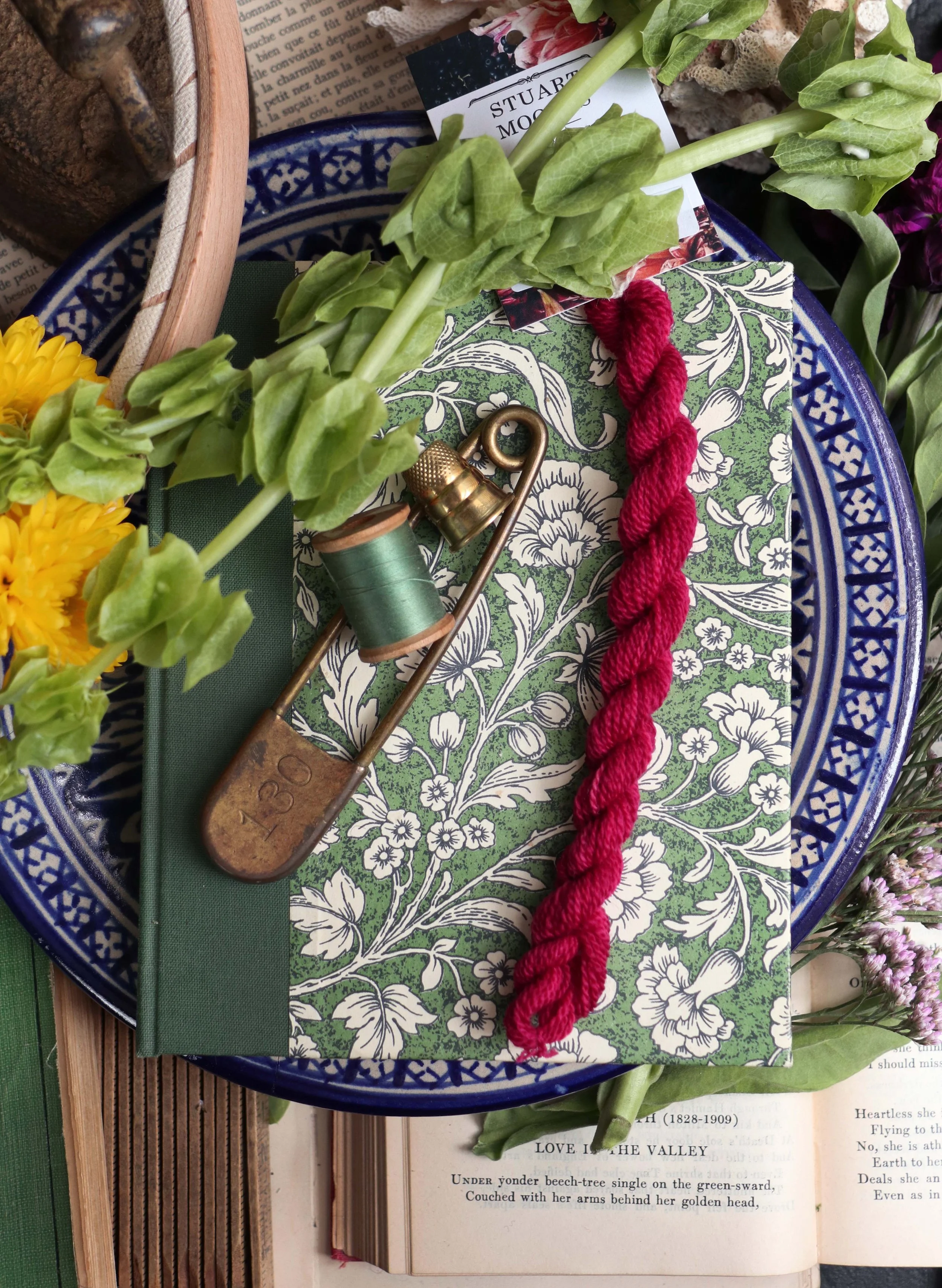 'FUCHSIA' Naturally Dyed Wool Embroidery Floss Single