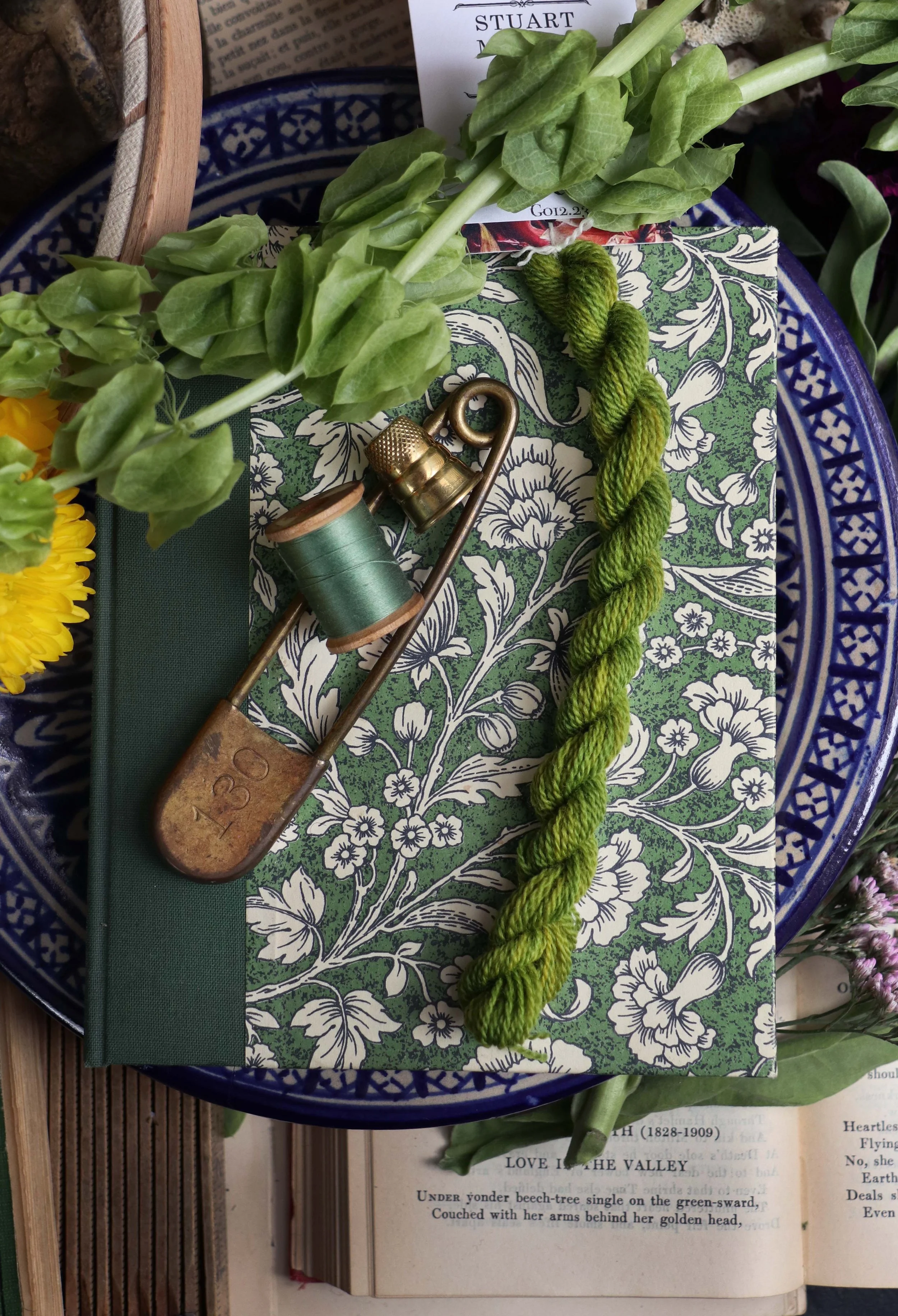 'AVOCADO' Naturally Dyed Wool Embroidery Floss Single