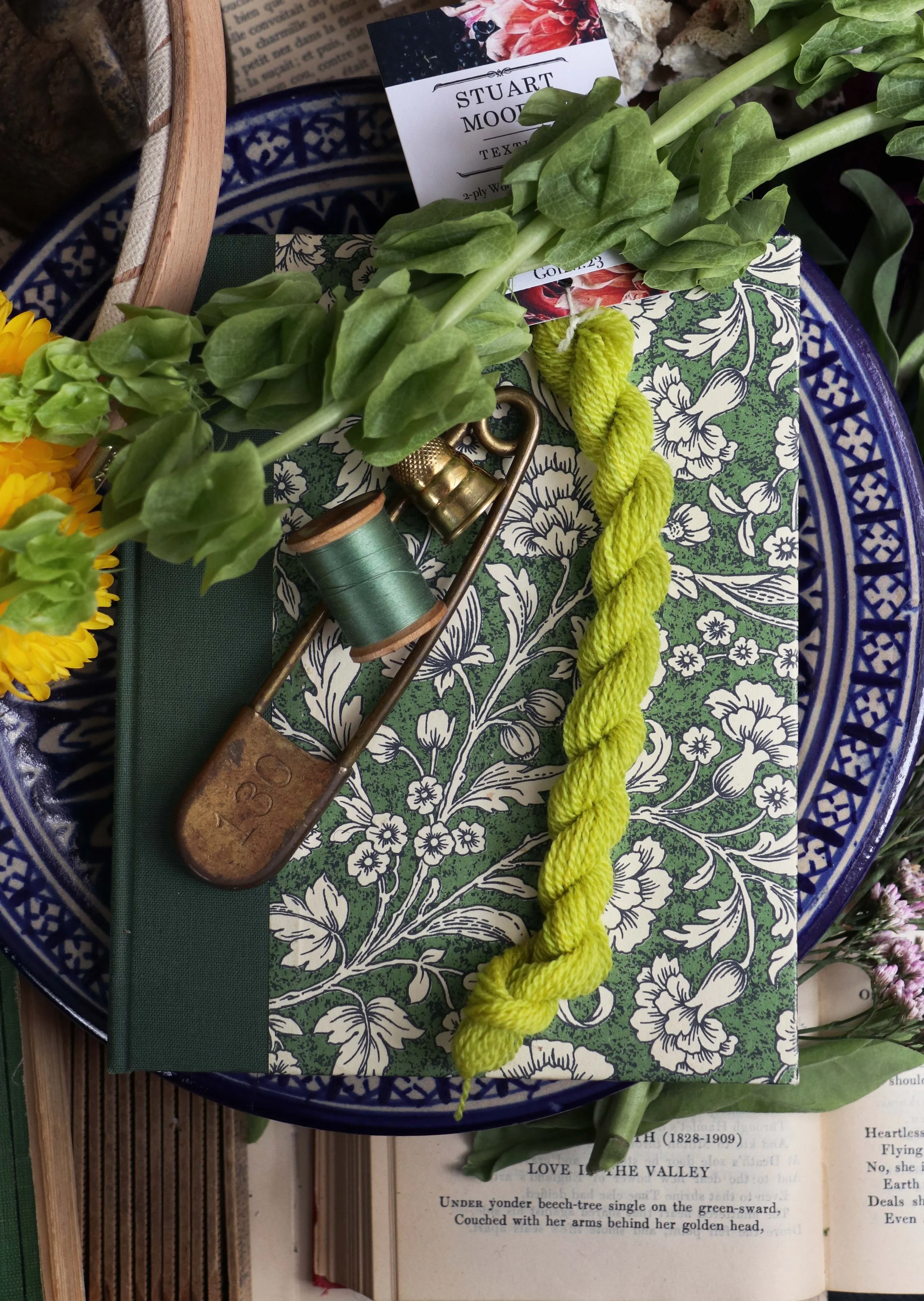 'CHARTREUSE' Naturally Dyed Wool Embroidery Floss Single