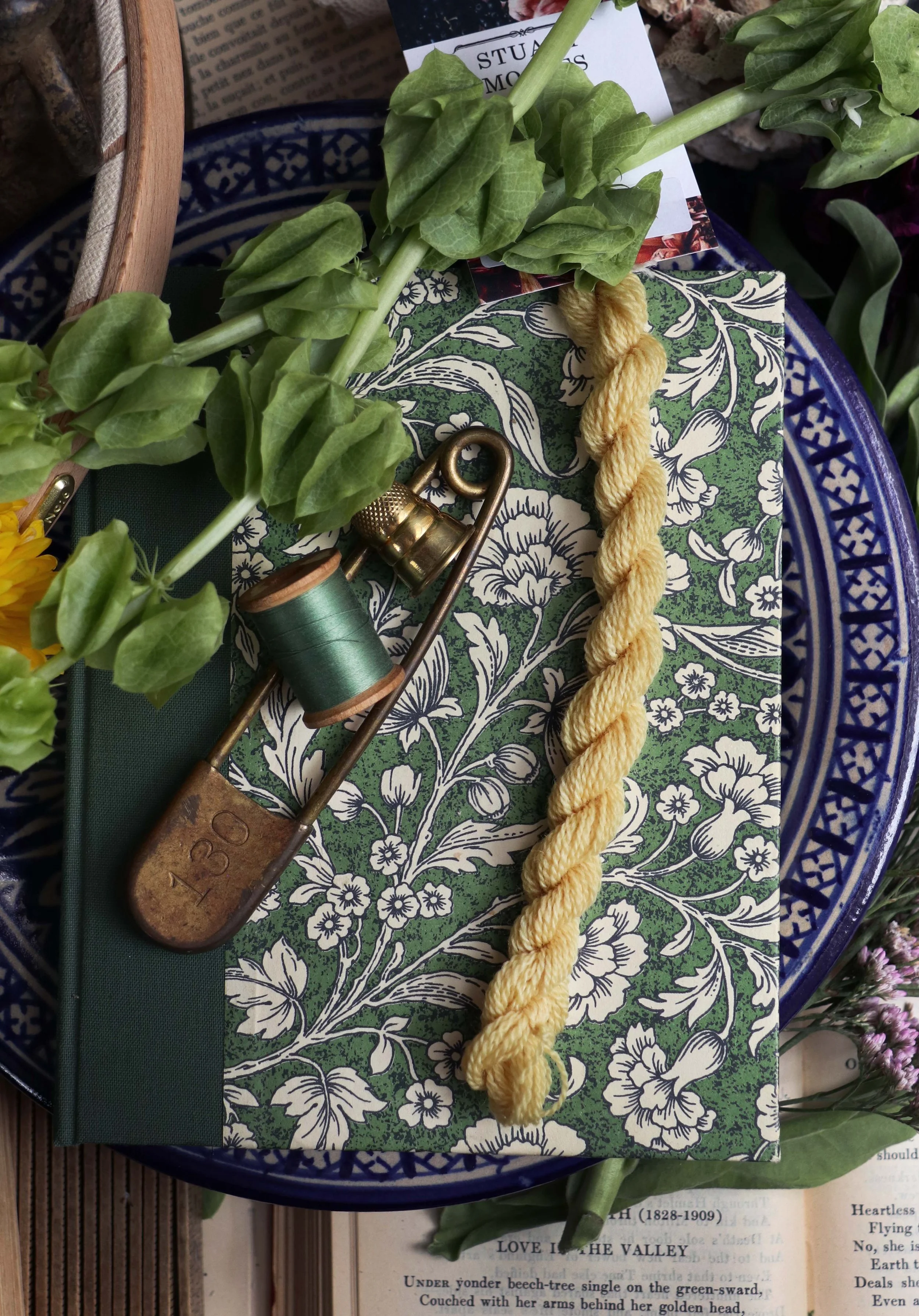 'YARROW' Naturally Dyed Wool Embroidery Floss Single