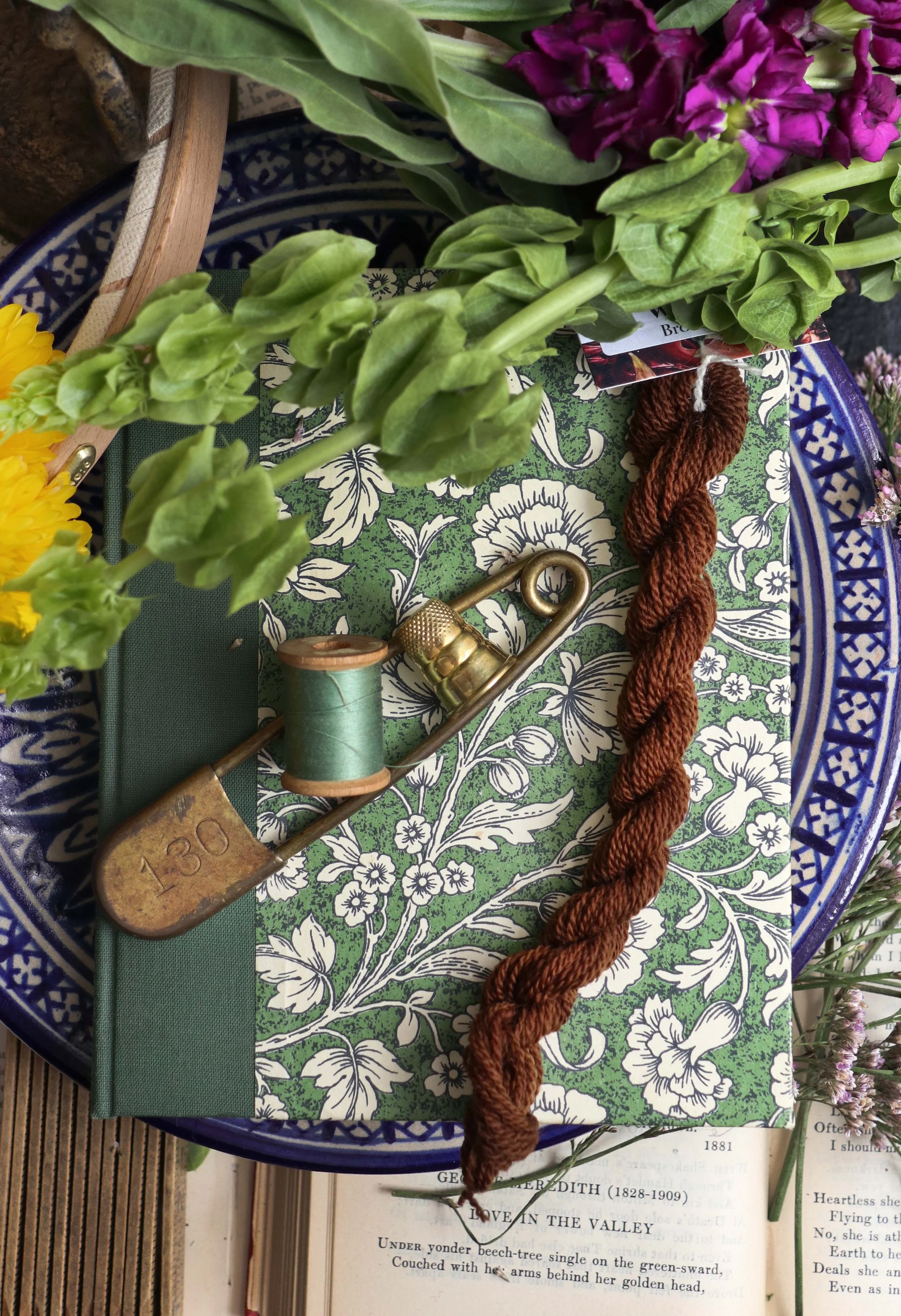 'WALNUT' Naturally Dyed Wool Embroidery Floss Single