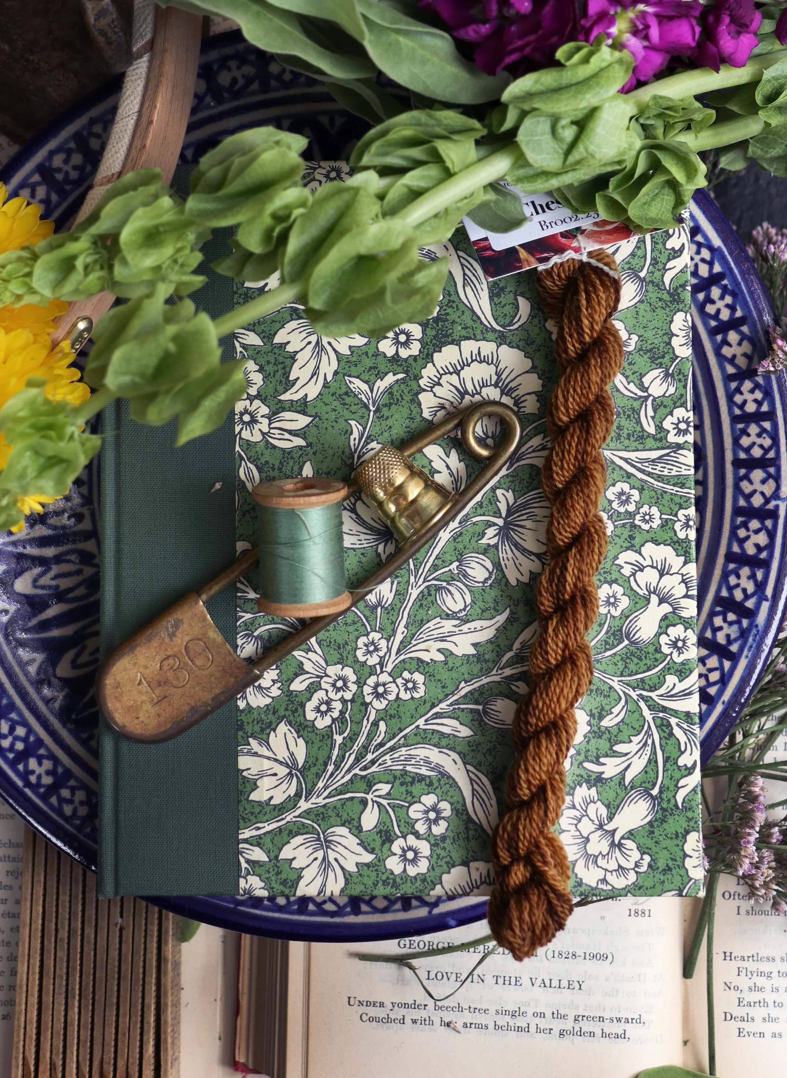 'CHESTNUT' Naturally Dyed Wool Embroidery Floss Single