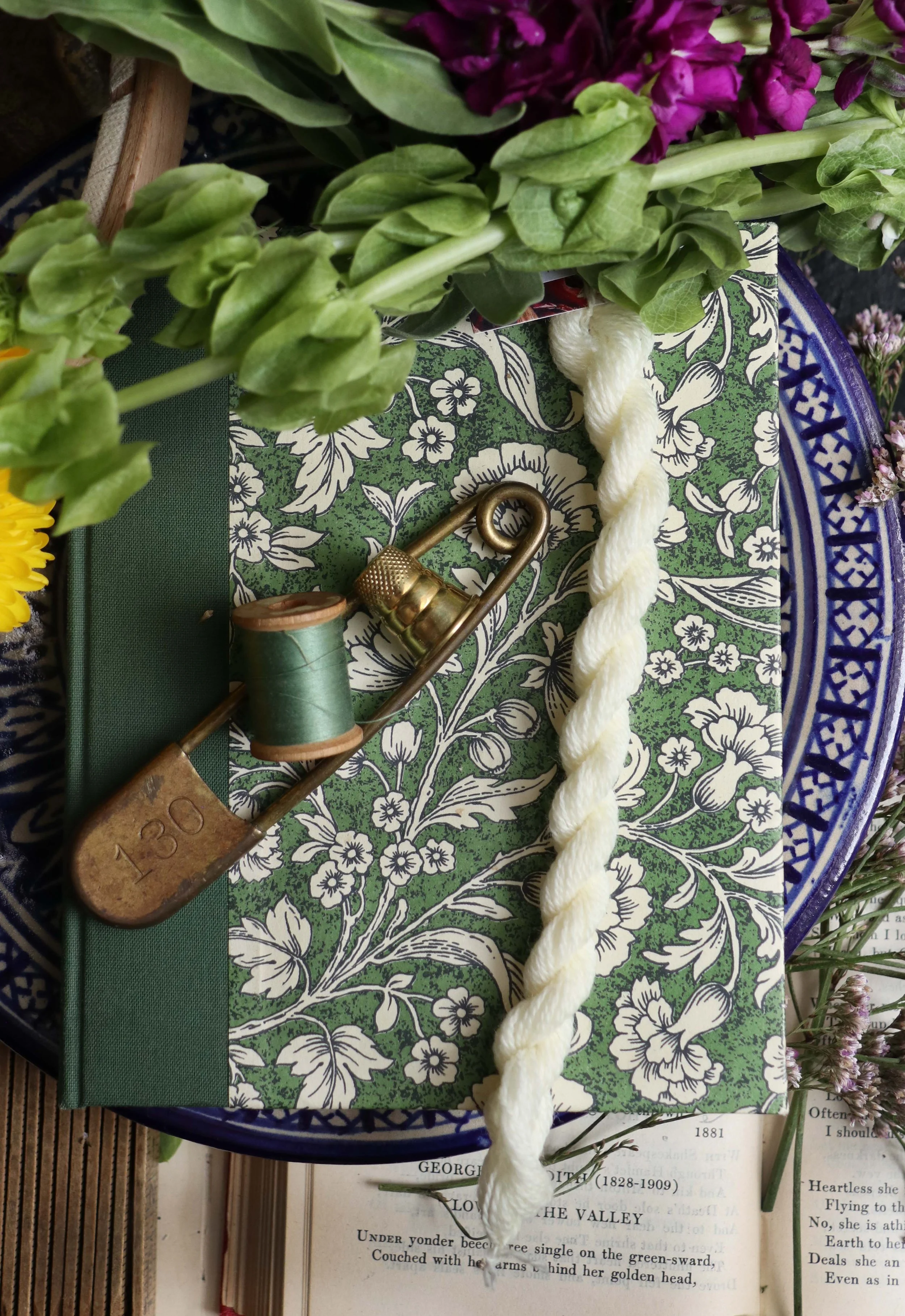 'SNOW' Naturally Dyed Wool Embroidery Floss Single