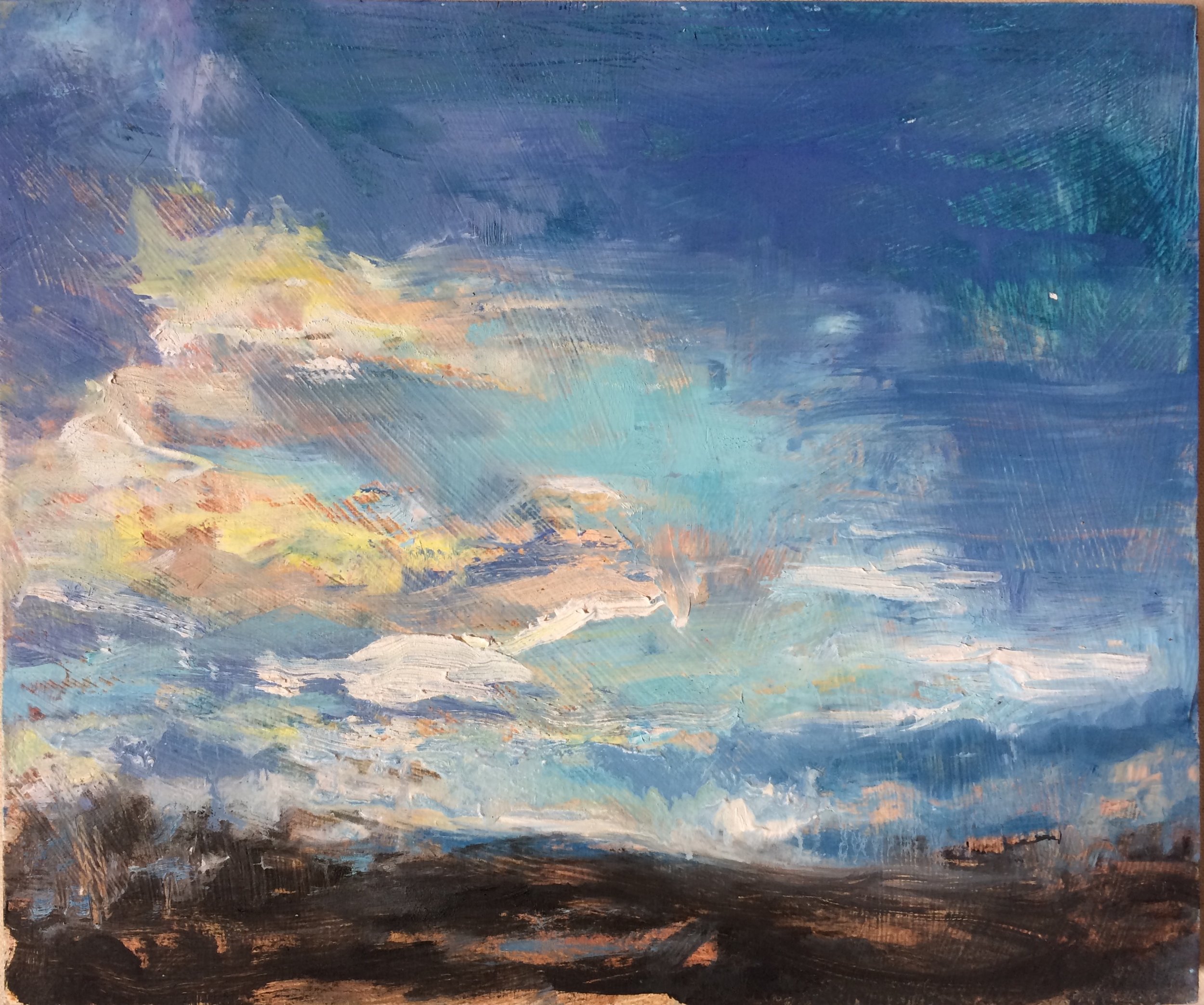 Cloudy Sky, 2016, oil on panel, 10"x12"