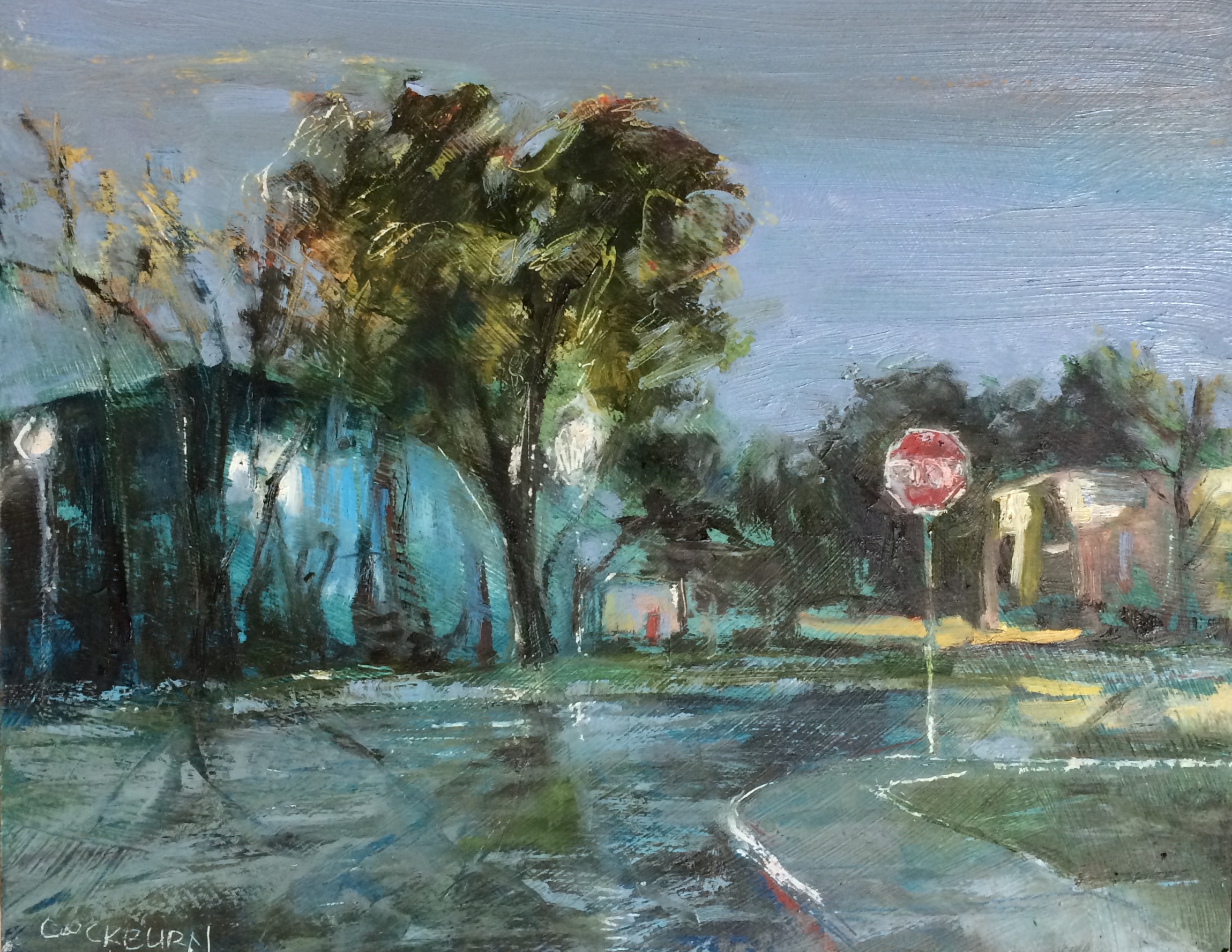 Caroline Street, 2016, oil on panel, 11"x14"
