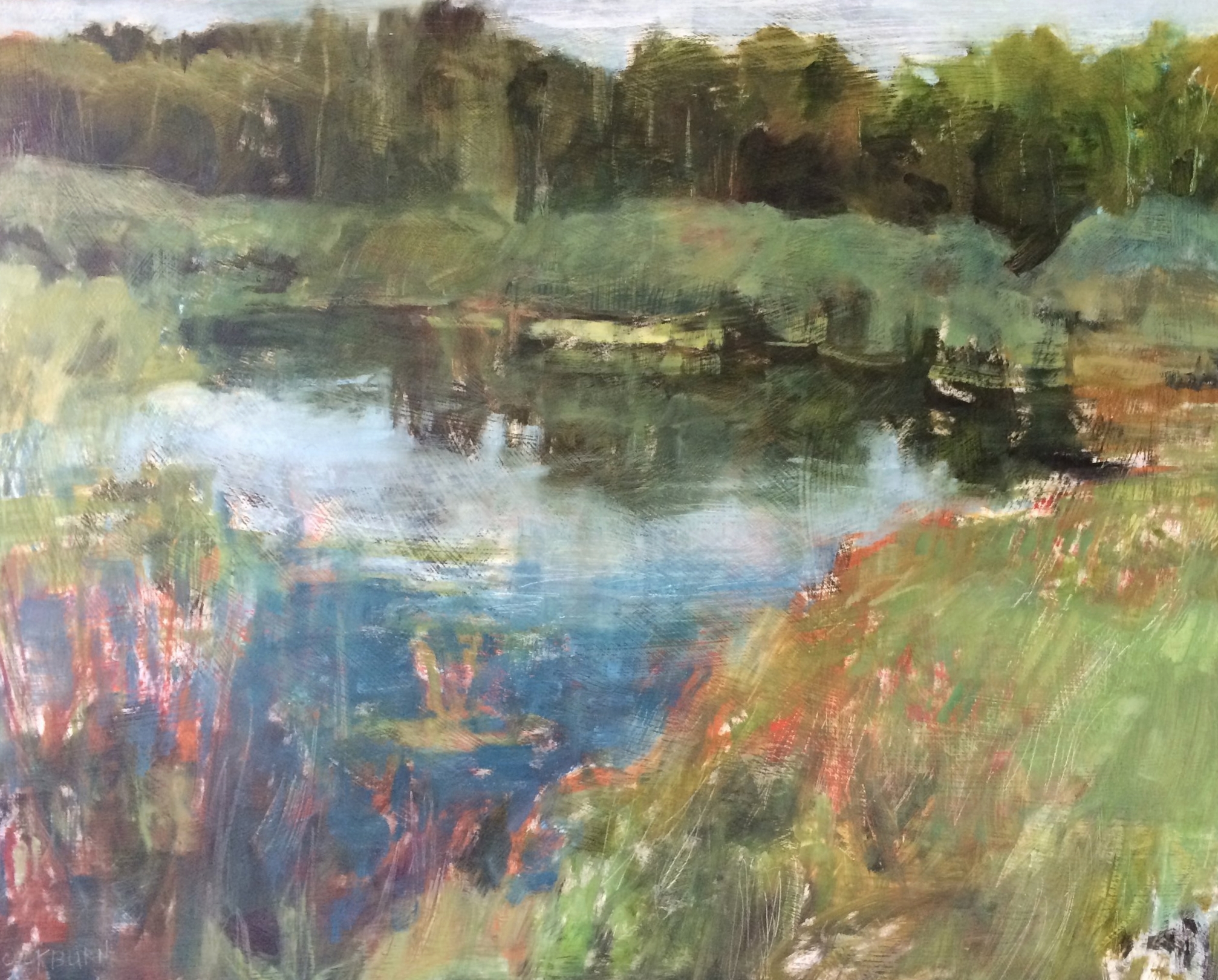 Swamp Colours, 2016, oil on wood, 24 x 30 inches