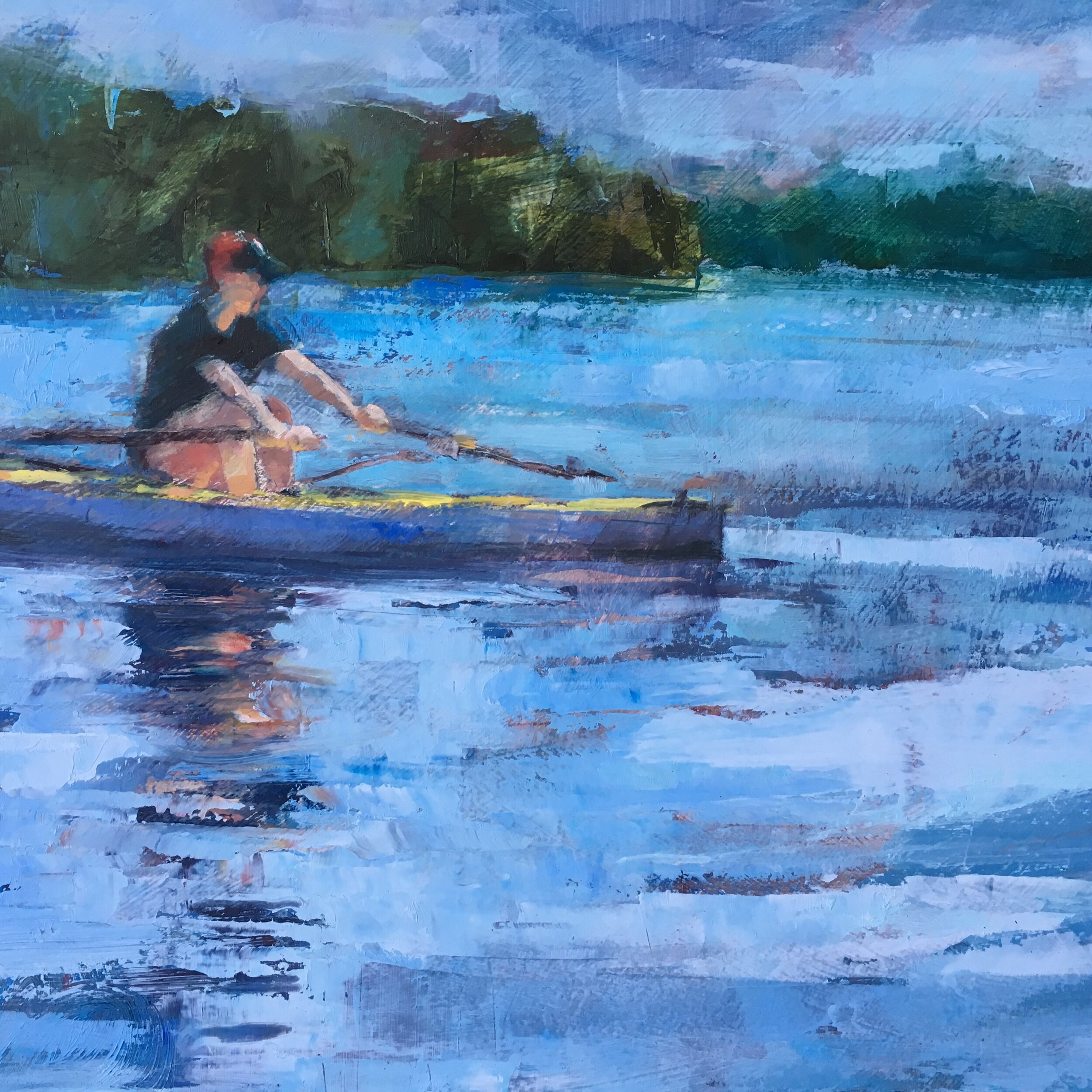 Rowing, oil, 24 x 30 $1000