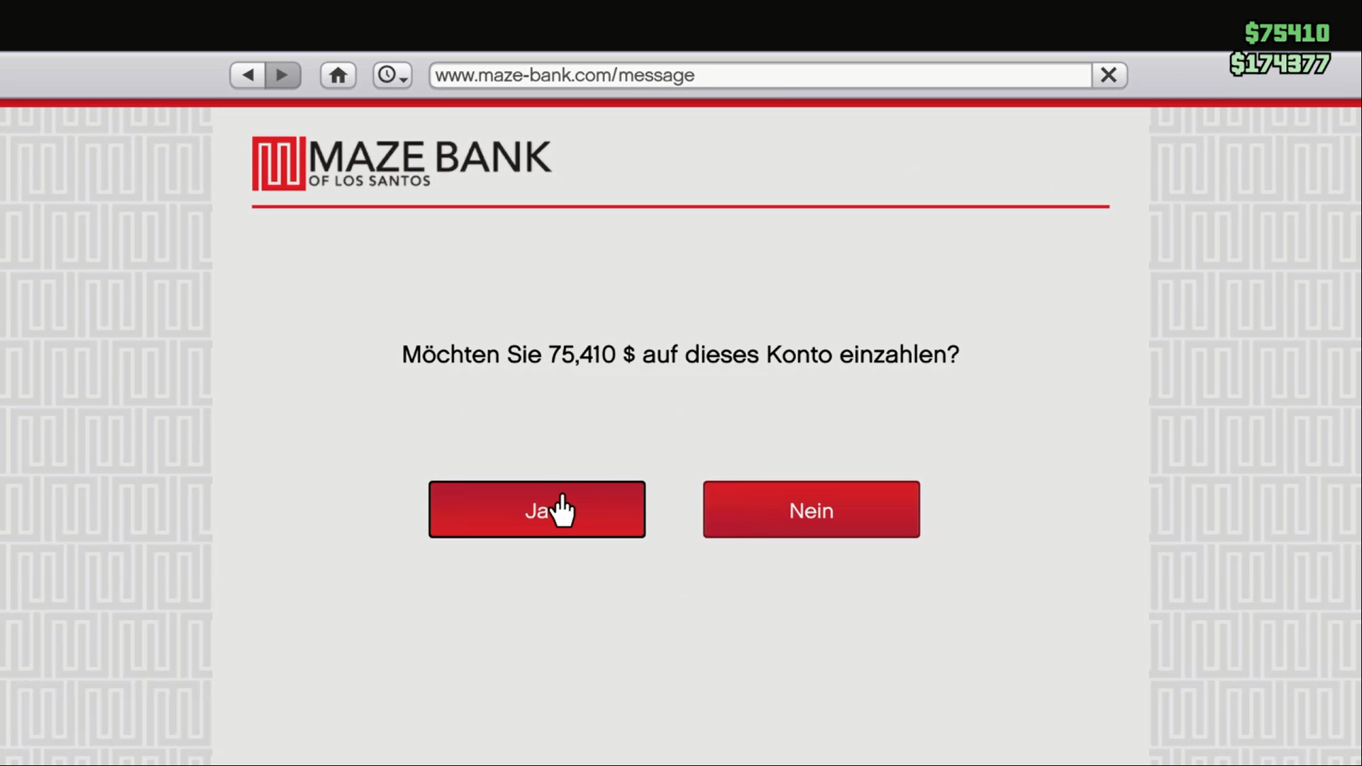Mazebank bestätigung.png