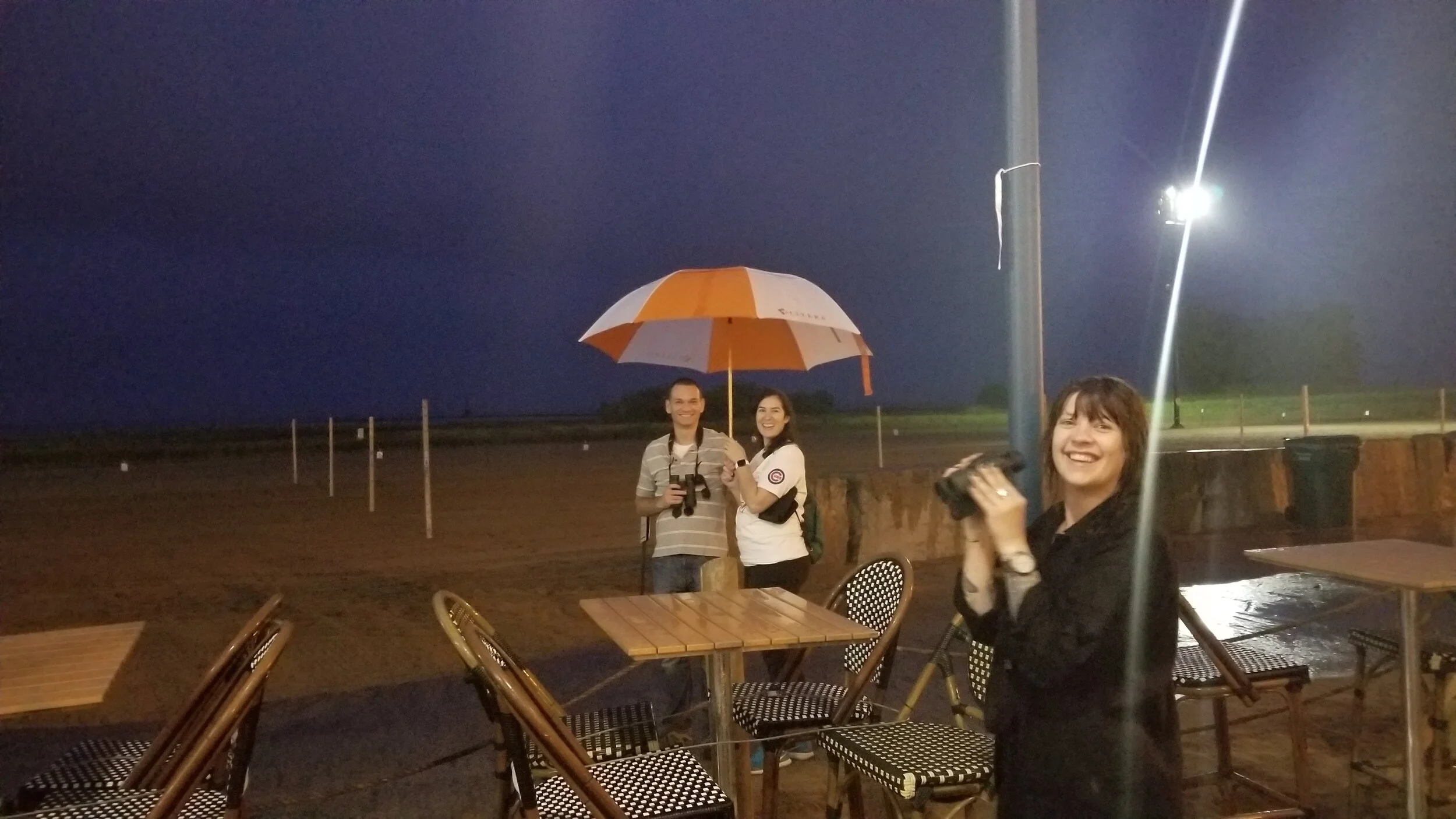 #ploverwatch volunteers keeping watch in spite of rainy skies Photo: Edward Warden