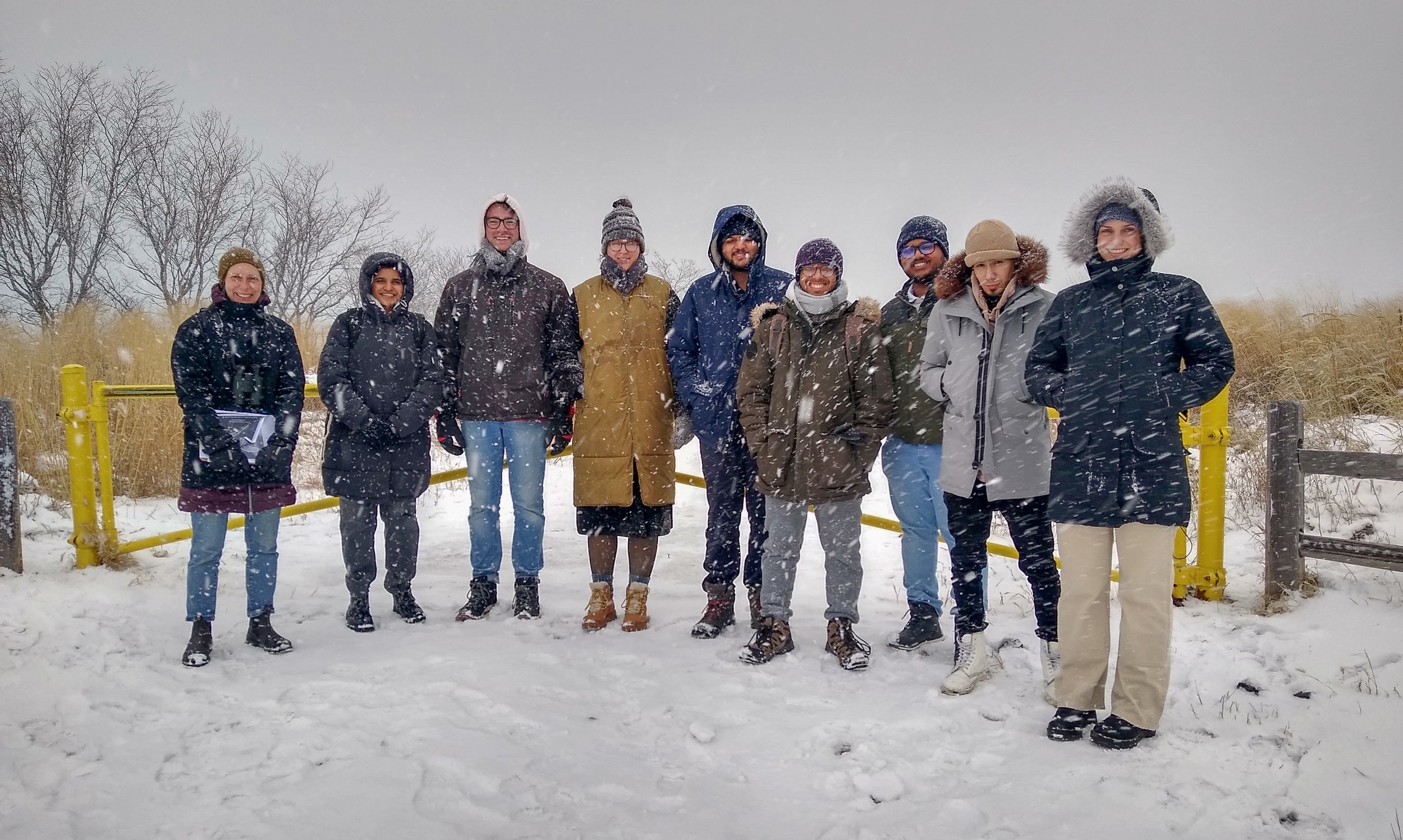 Claire (far left) with students of her IIT architecture class