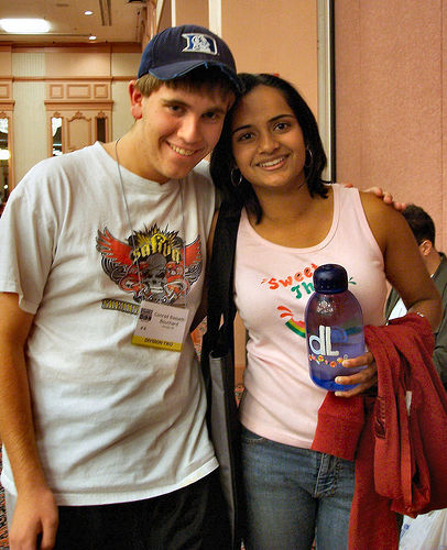 With future travel buddy Dielle at my first Nationals. (Reno, 2005)