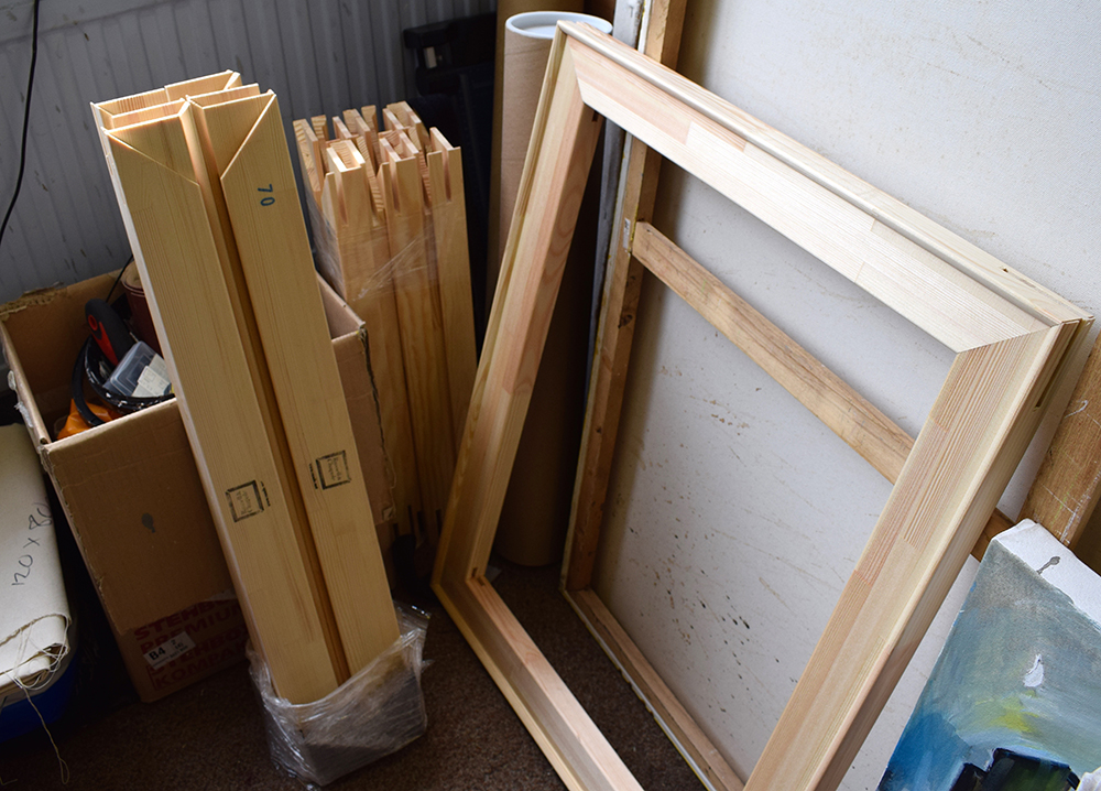 Stretcher bars always at the ready for my next canvases
