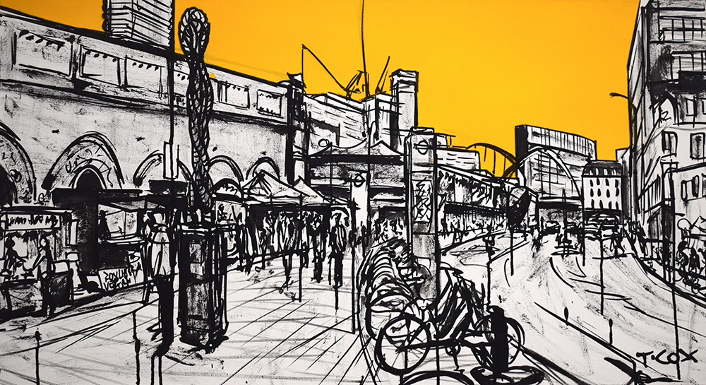 Lunchtime in Shoreditch, 2019 | 55 x 100 cm | £600